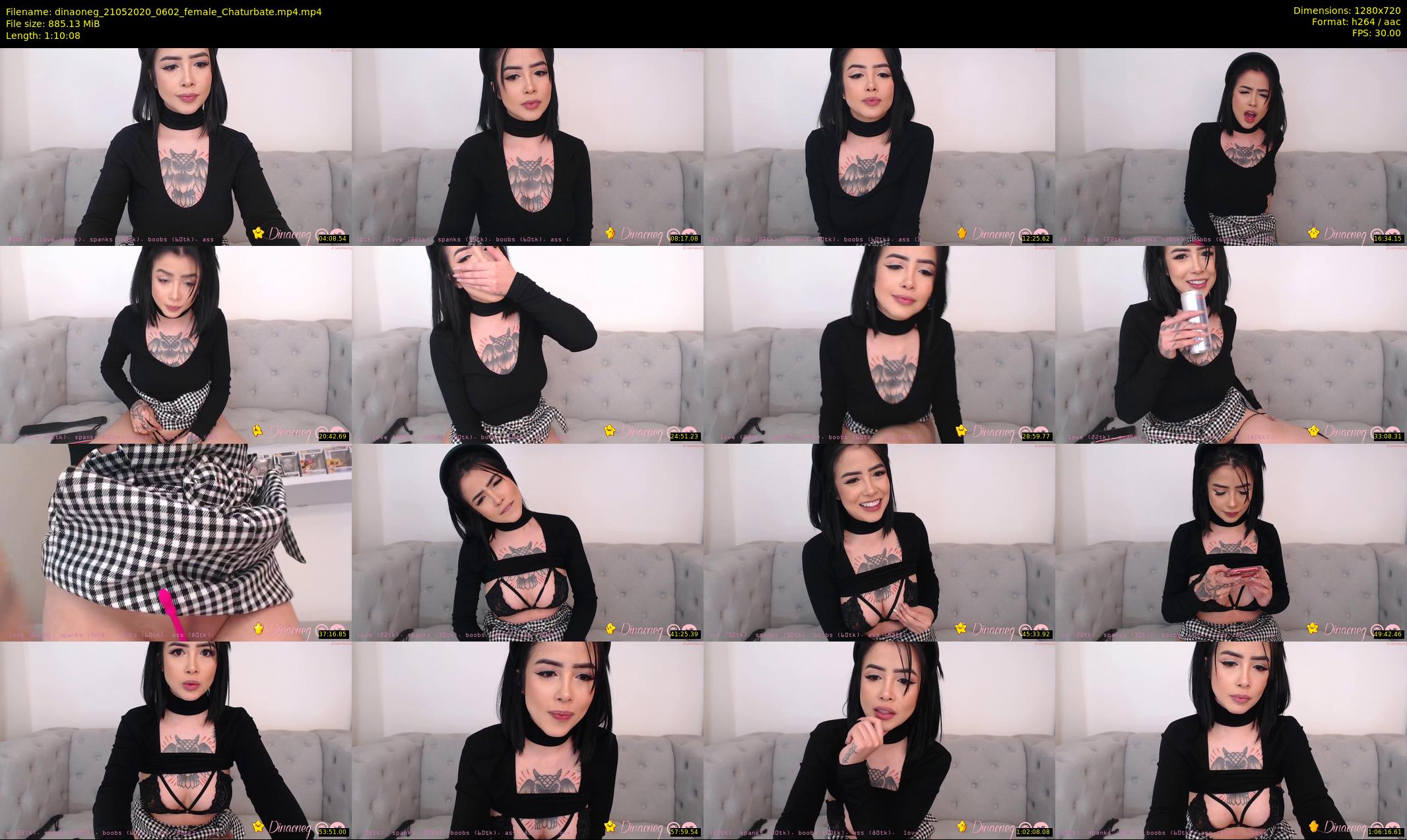 dinaoneg — 71 minute Chaturbate female cam show recording, 720p, May 21, 2020