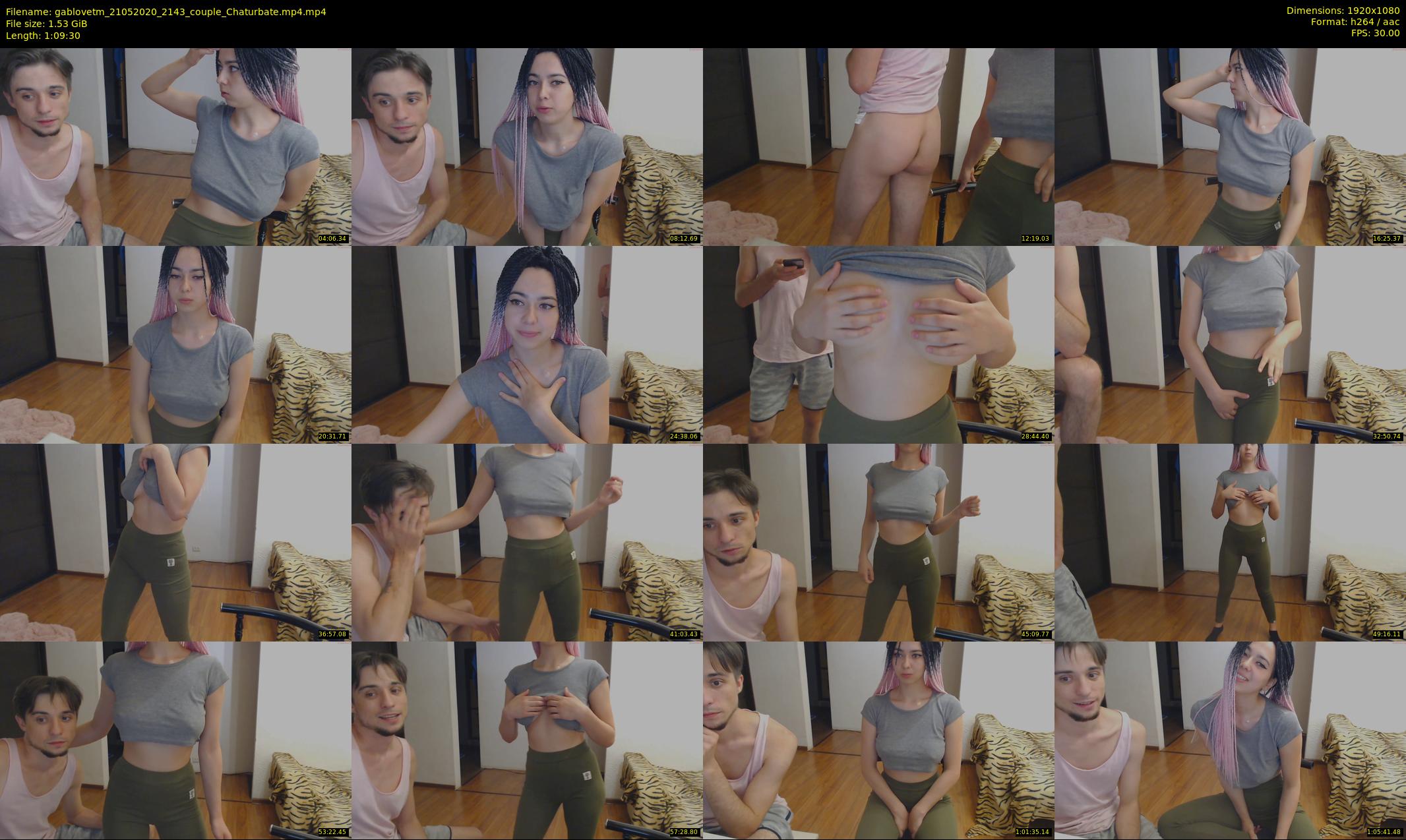 gablovetm — 70 minute Chaturbate couple cam show recording, 1080p, May 21, 2020