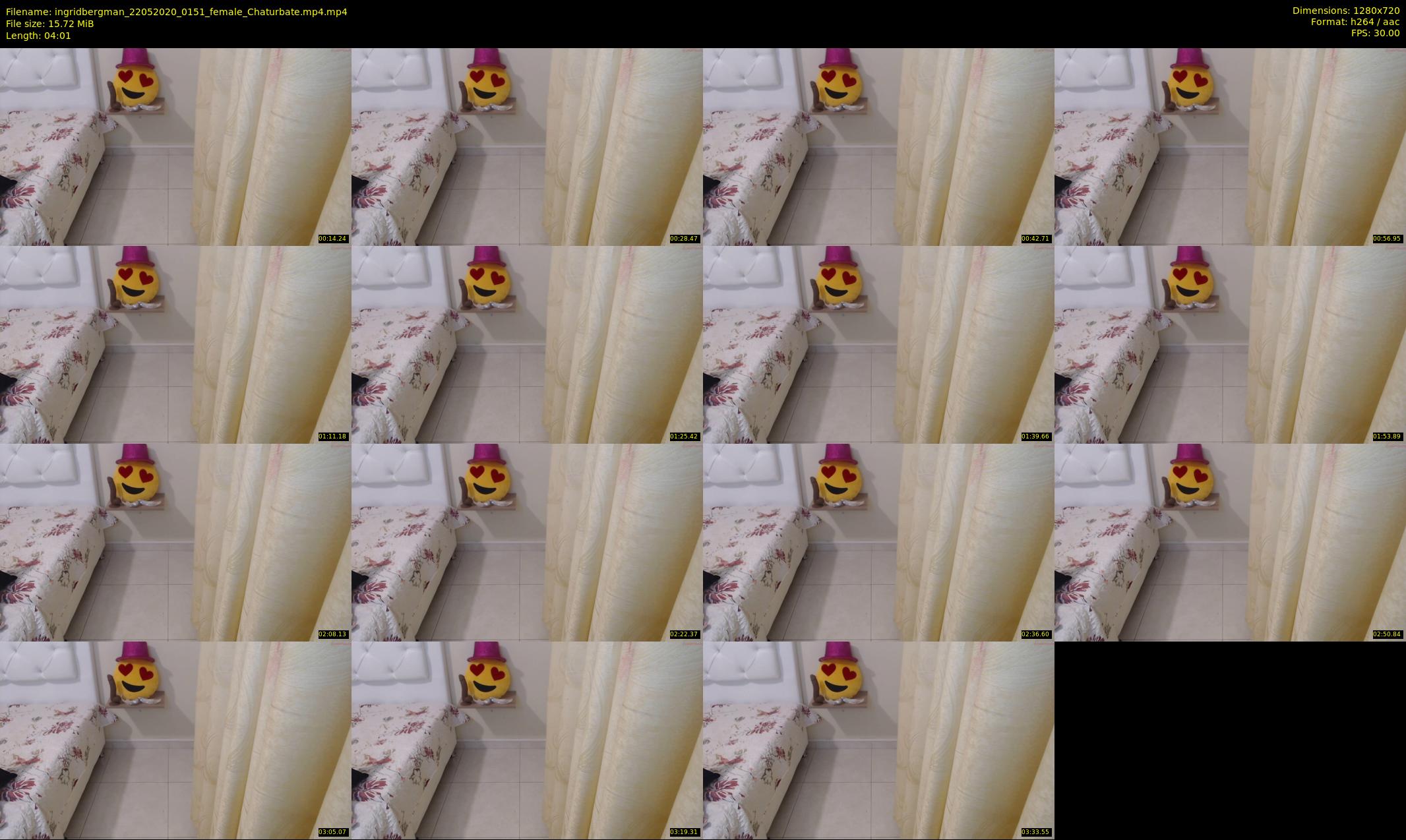 ingridbergman — 5 minute Chaturbate female cam show recording, 720p, May 22, 2020