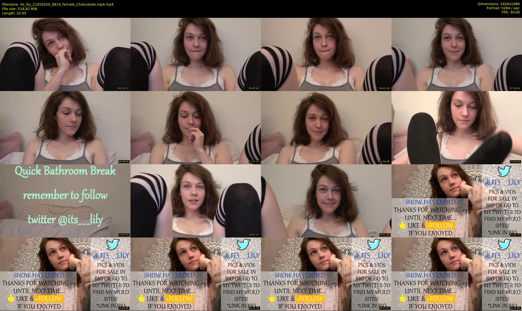 its_lily — 33 minute Chaturbate female cam show recording, 1080p, May 21, 2020