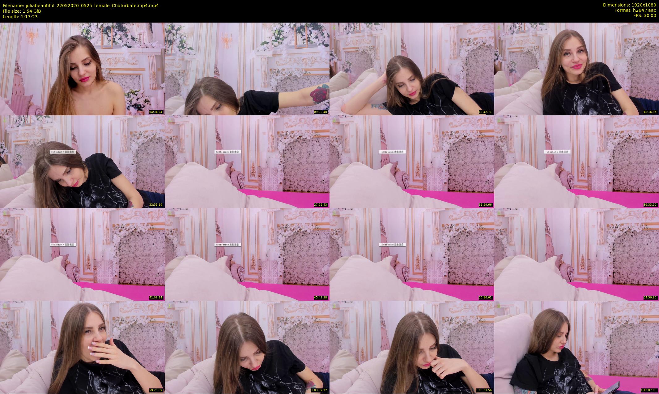 juliabeautiful — 78 minute Chaturbate female cam show recording, 1080p, May 22, 2020