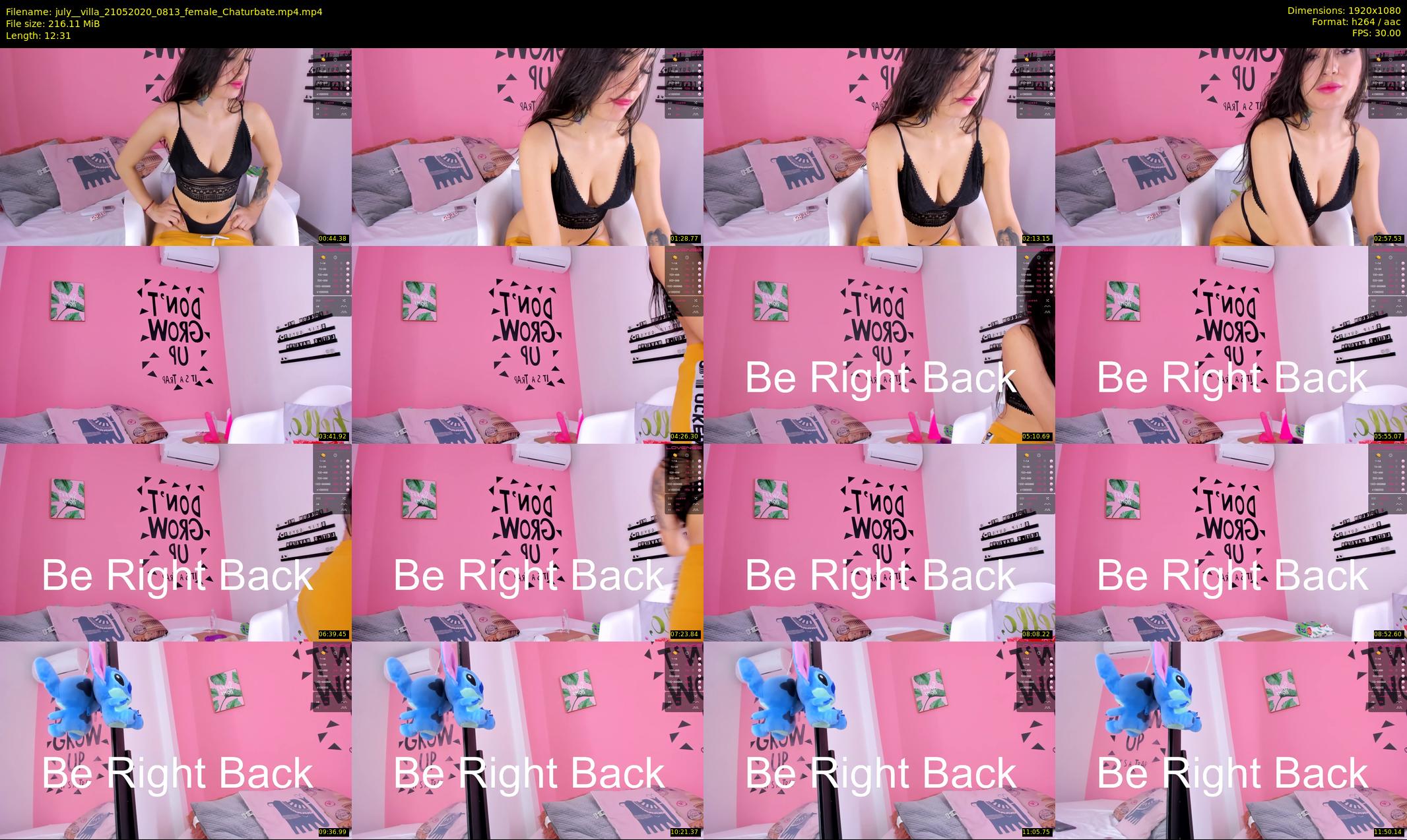 july__villa — 13 minute Chaturbate female cam show recording, 1080p, May 21, 2020