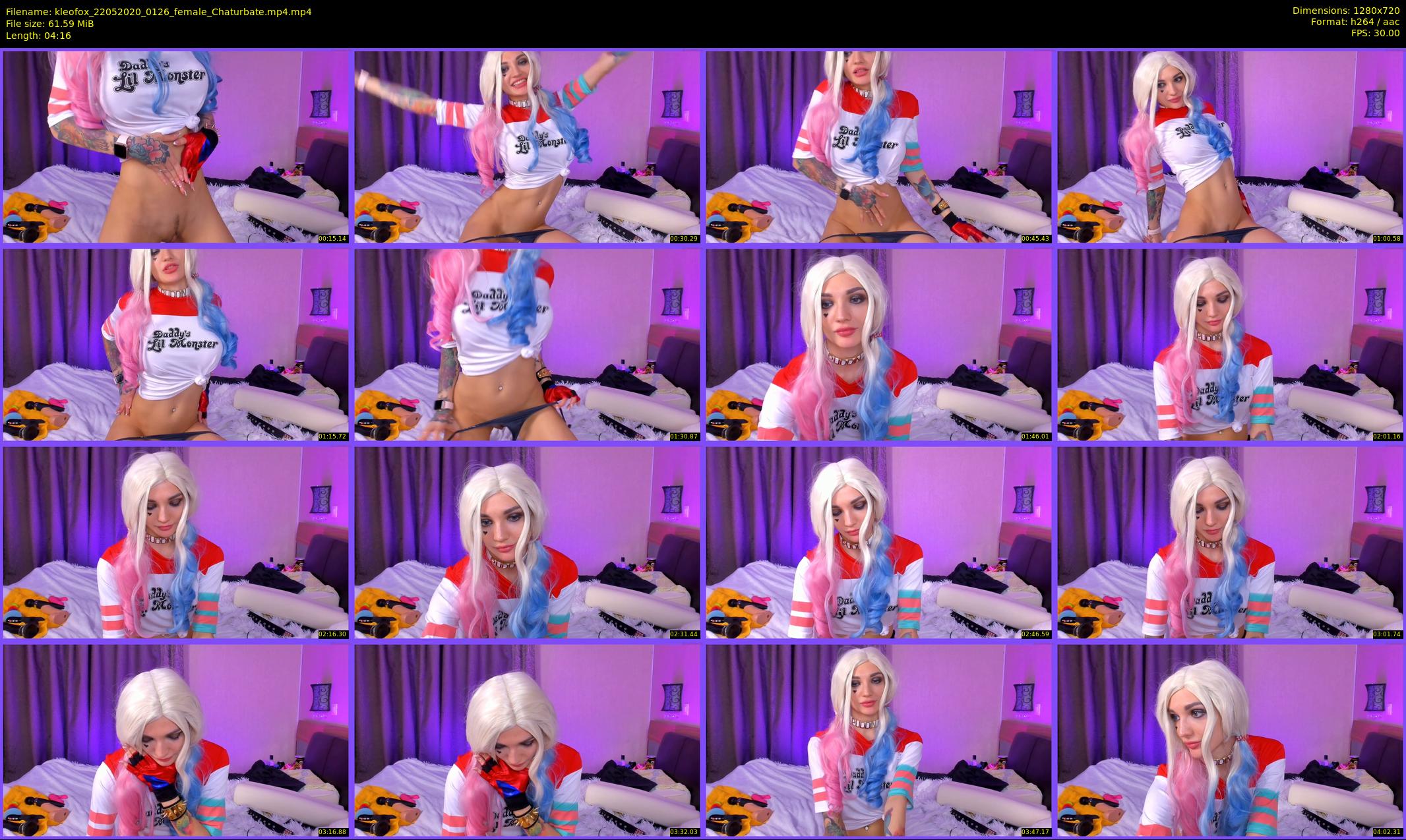kleofox — 5 minute Chaturbate female cam show recording, 720p, May 22, 2020