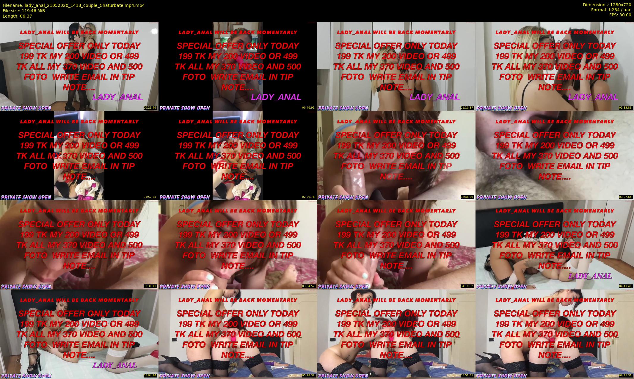 lady_anal — 7 minute Chaturbate female cam show recording, 720p, May 21, 2020
