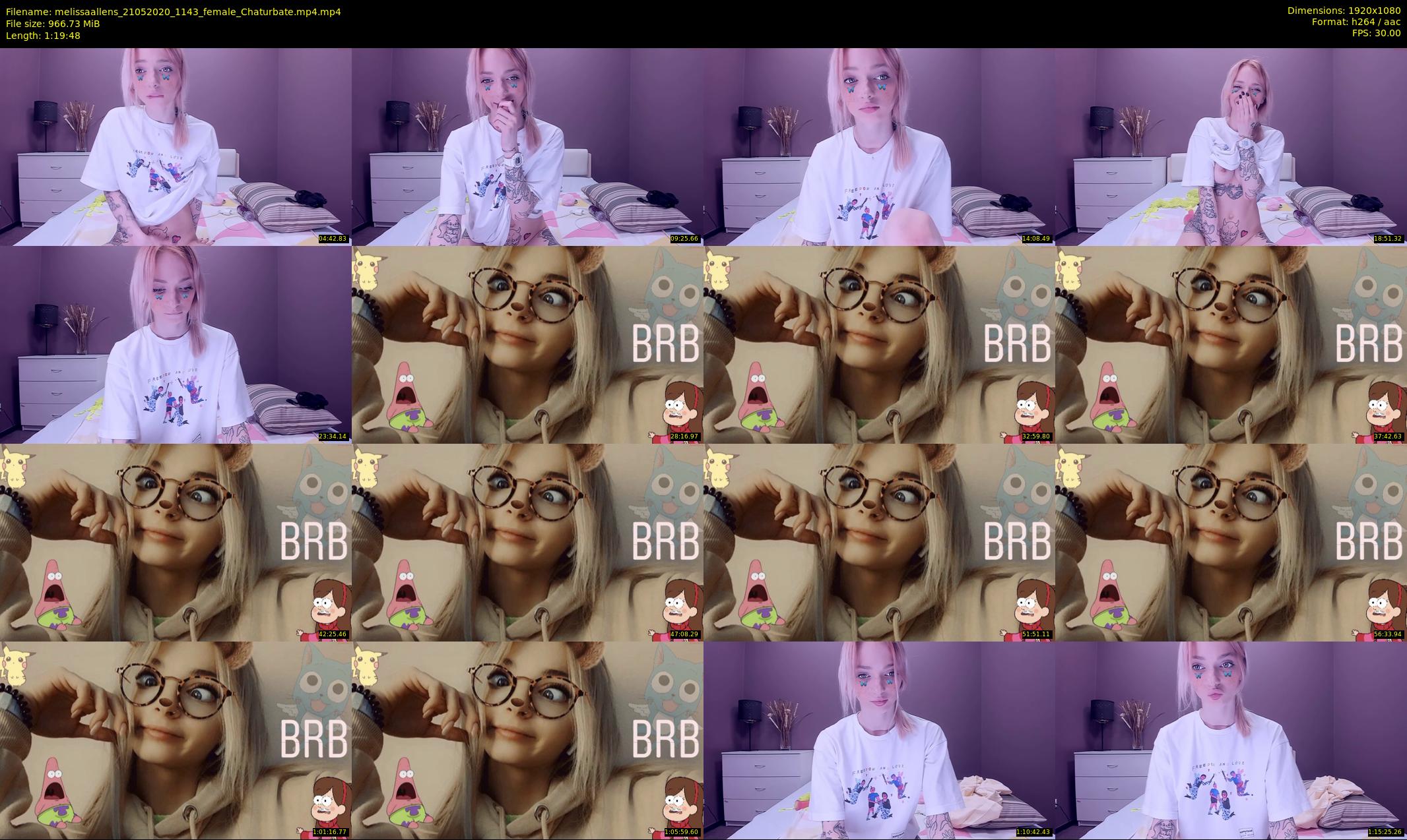 melissaallens — 80 minute Chaturbate female cam show recording, 1080p, May 21, 2020