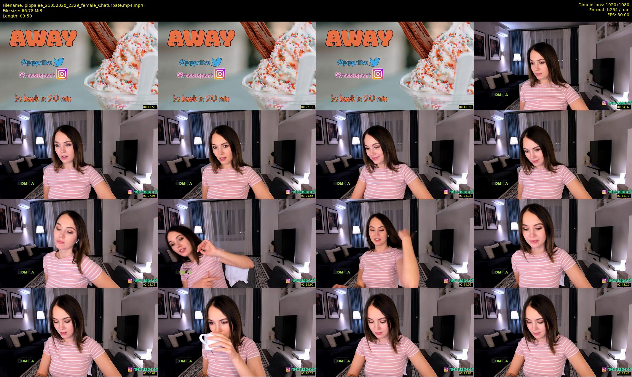 pippalee — 4 minute Chaturbate female cam show recording, 1080p, May 21, 2020