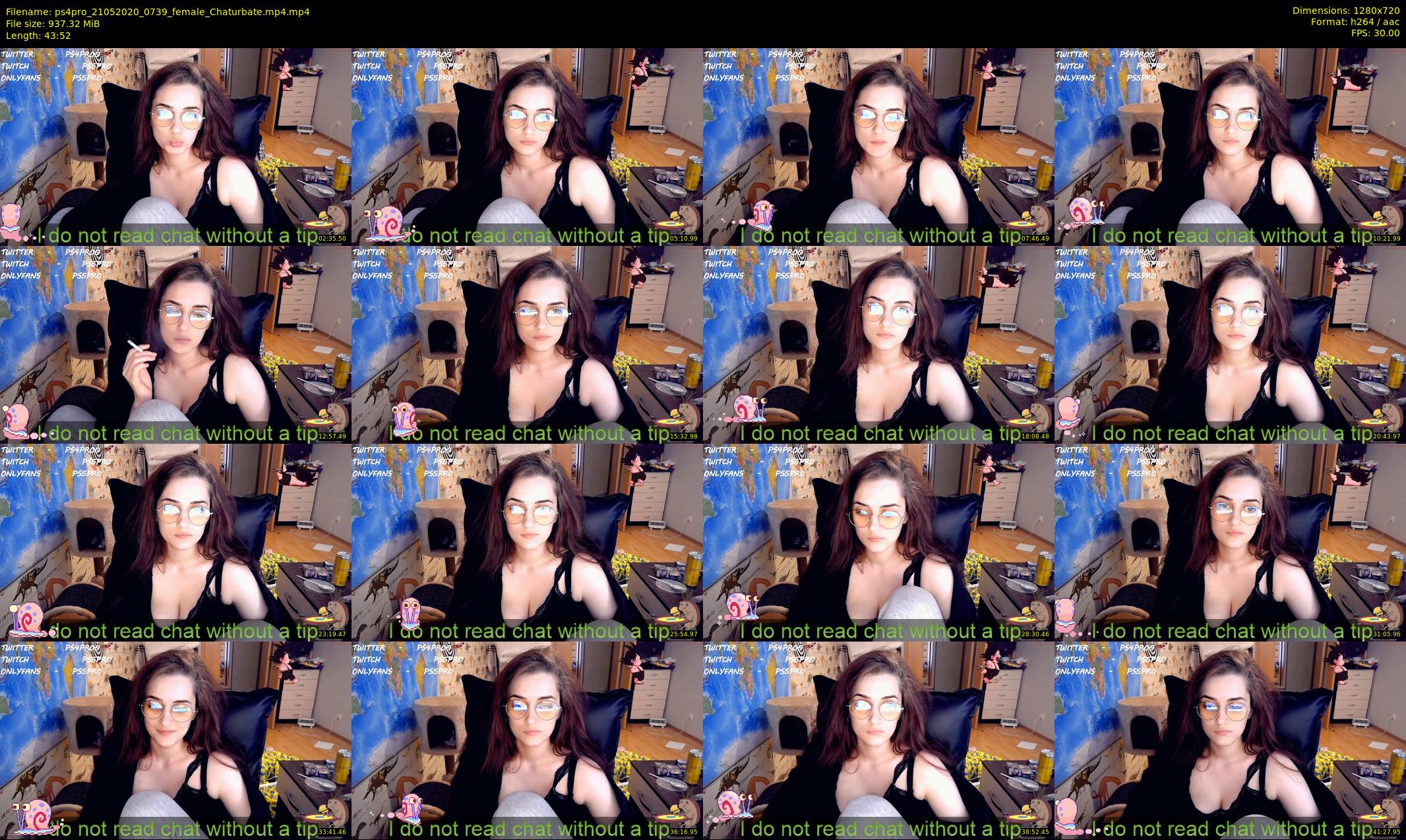 ps4pro — 44 minute Chaturbate female cam show recording, 720p, May 21, 2020