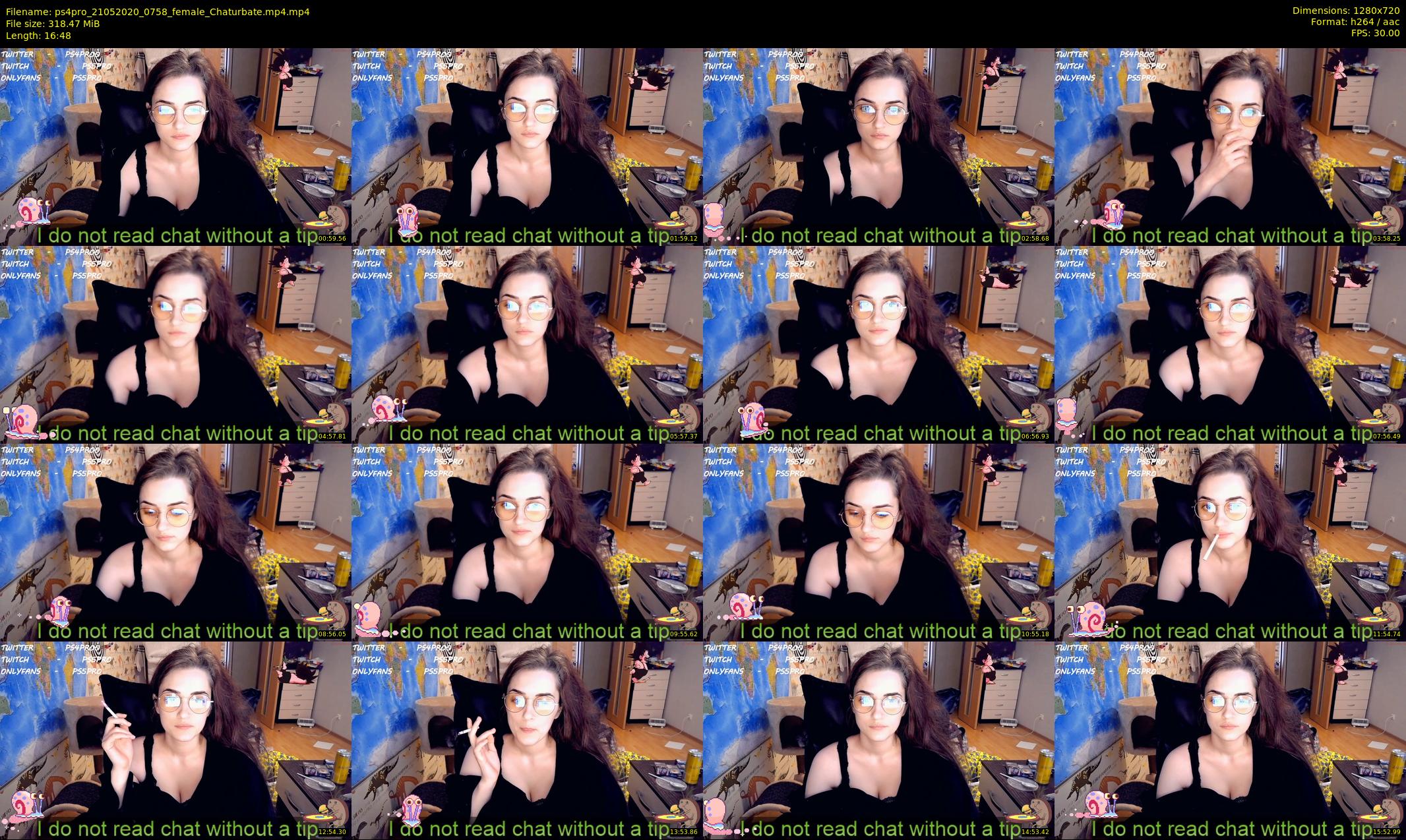 ps4pro — 17 minute Chaturbate female cam show recording, 720p, May 21, 2020