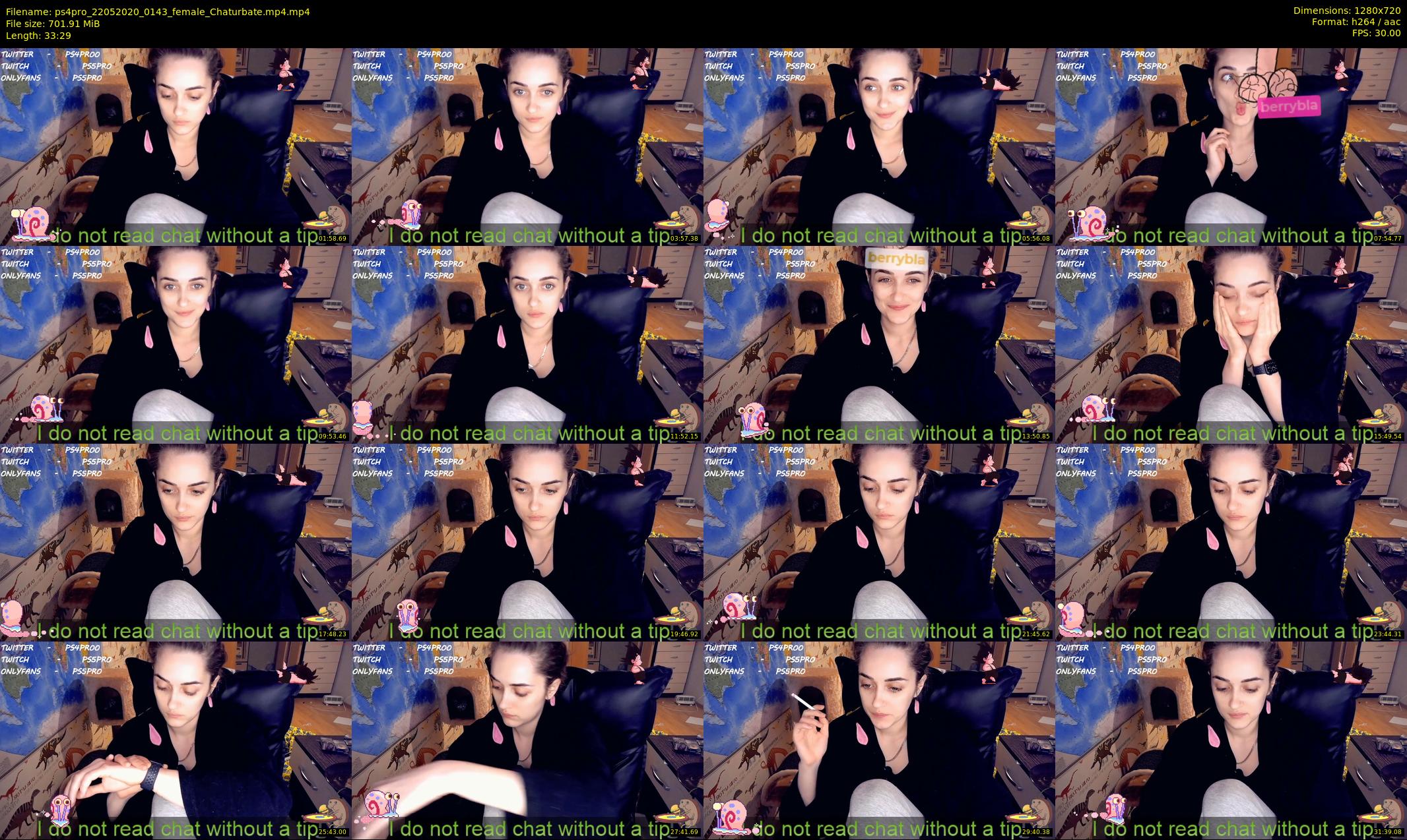 ps4pro — 34 minute Chaturbate female cam show recording, 720p, May 22, 2020