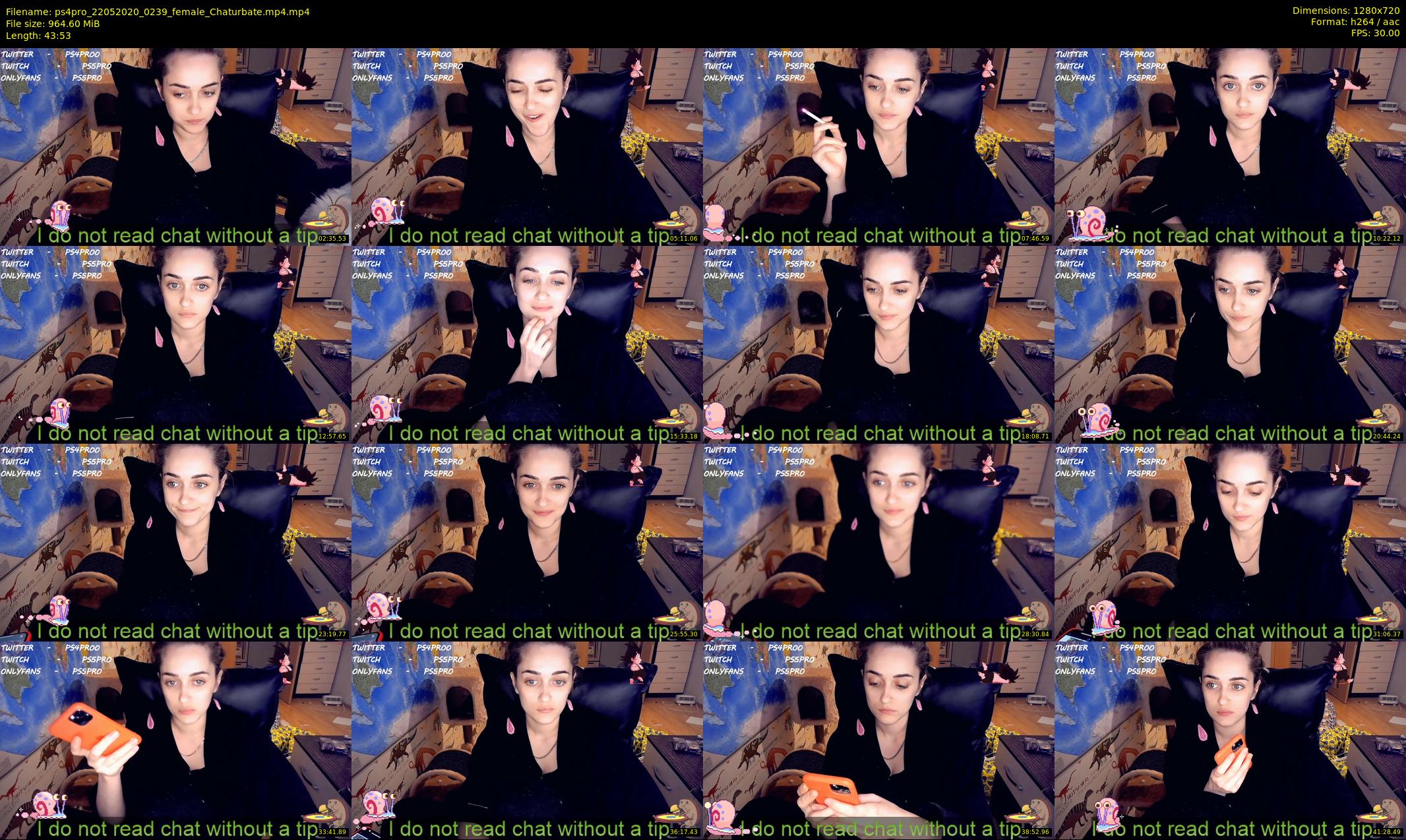 ps4pro — 44 minute Chaturbate female cam show recording, 720p, May 22, 2020