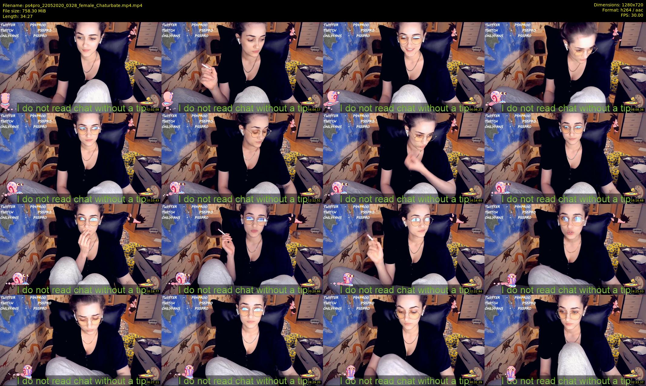 ps4pro — 35 minute Chaturbate female cam show recording, 720p, May 22, 2020