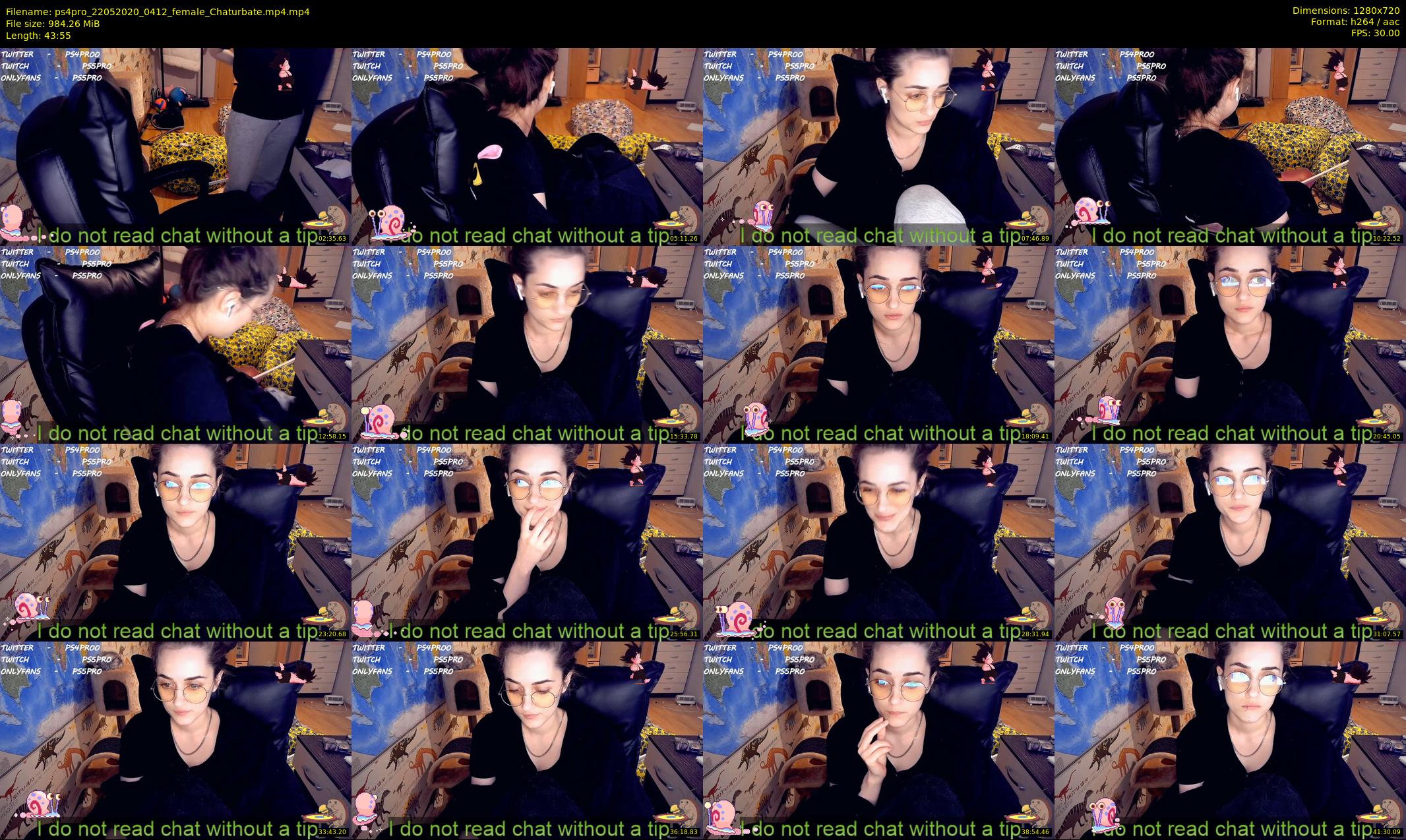 ps4pro — 44 minute Chaturbate female cam show recording, 720p, May 22, 2020