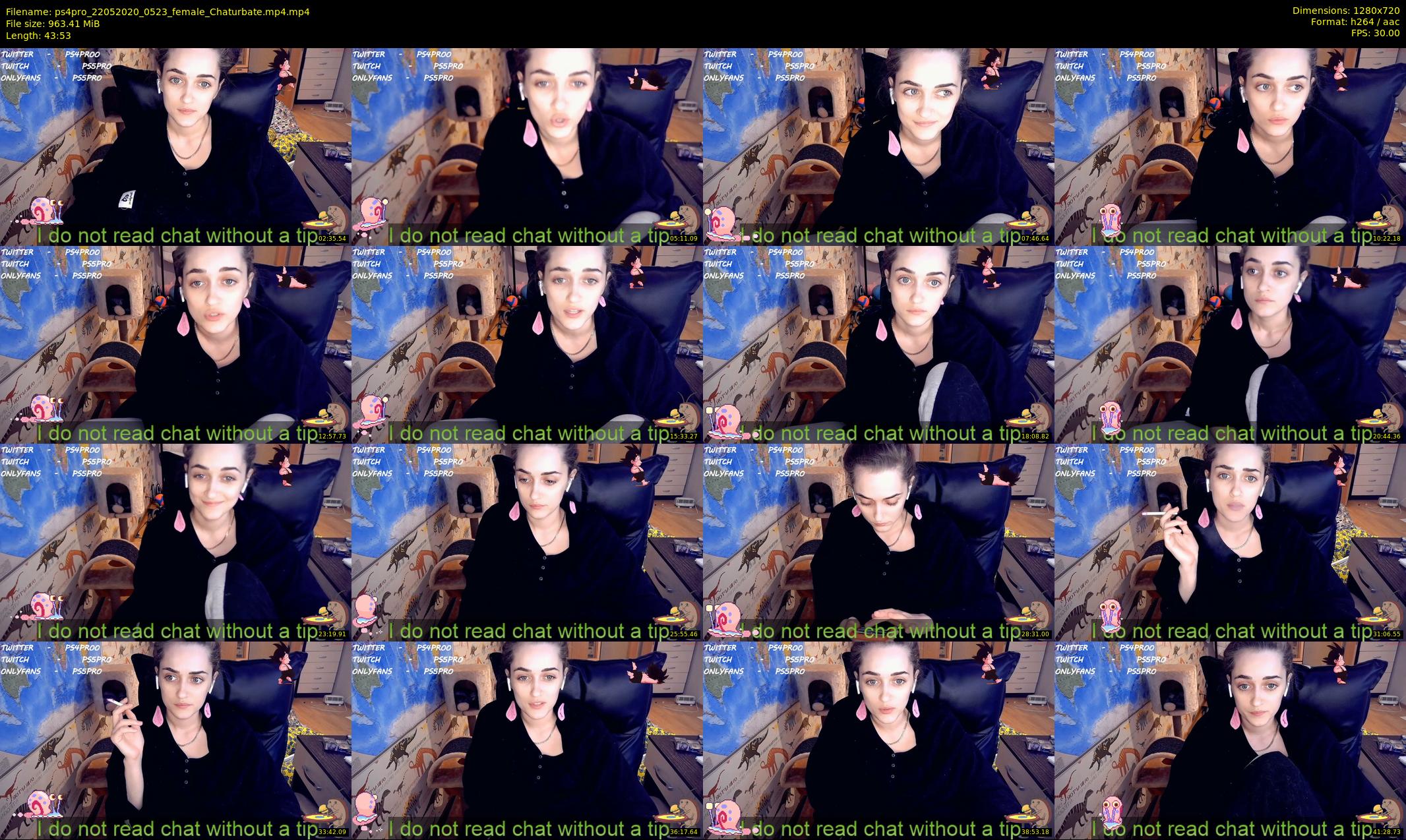 ps4pro — 44 minute Chaturbate female cam show recording, 720p, May 22, 2020
