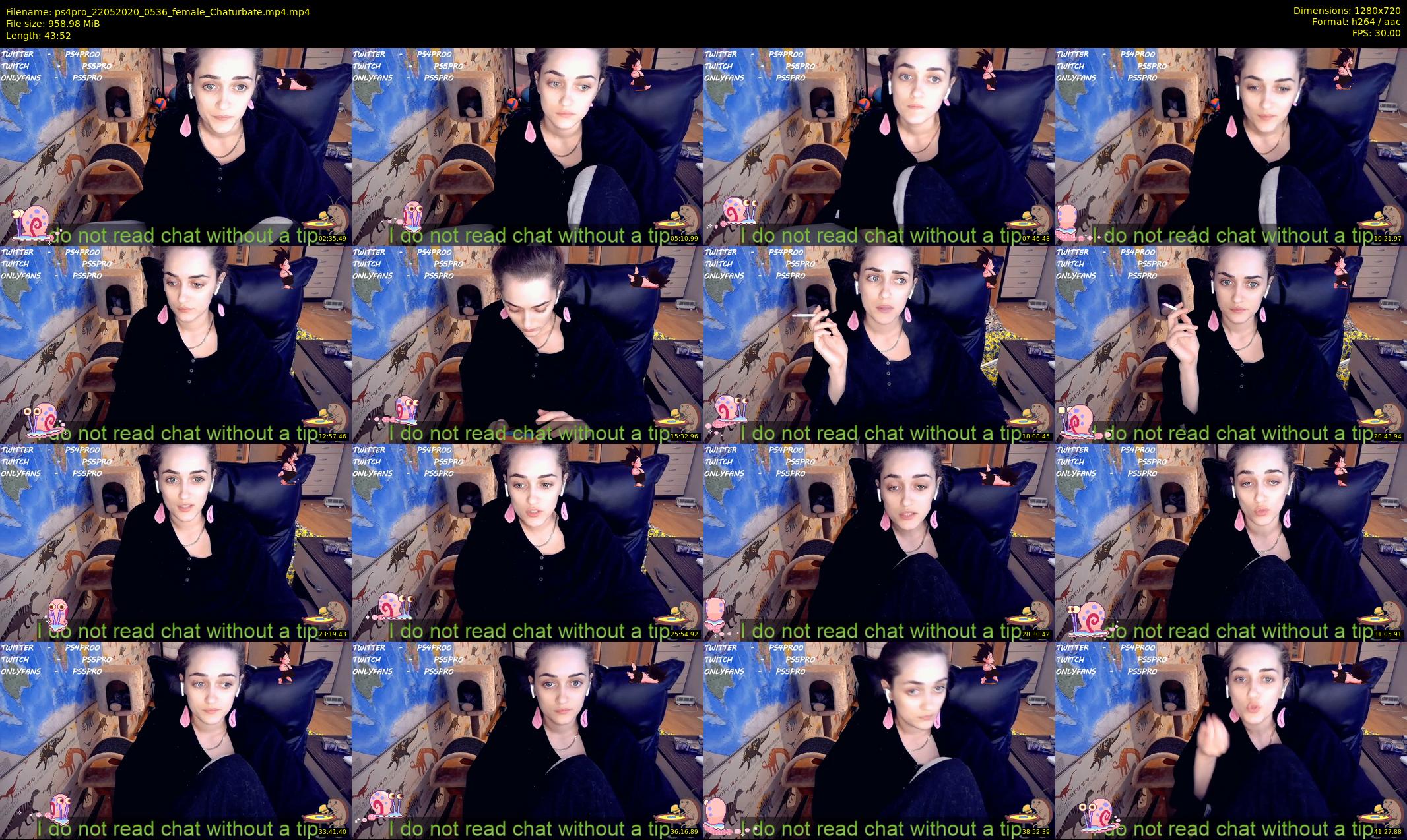 ps4pro — 44 minute Chaturbate female cam show recording, 720p, May 22, 2020