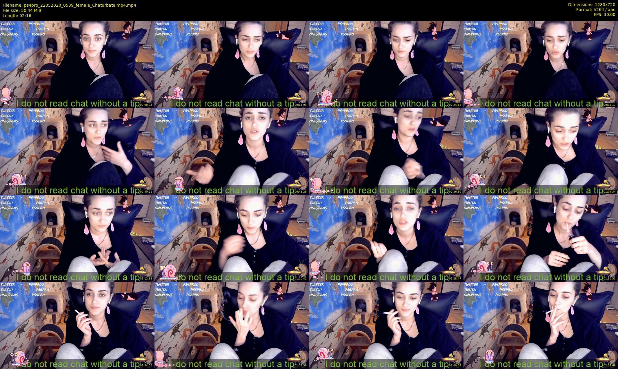 ps4pro — 3 minute Chaturbate female cam show recording, 720p, May 22, 2020