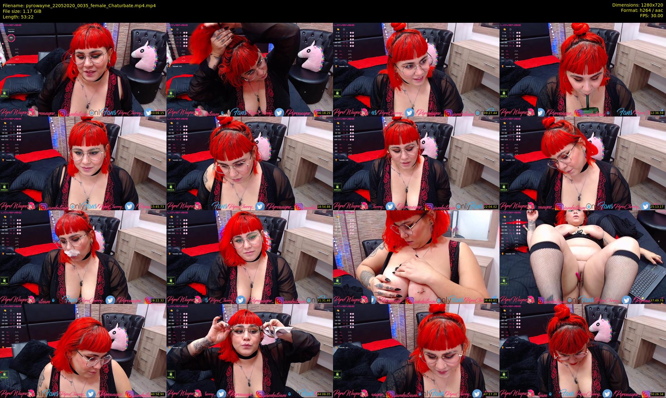 pyrowayne — 54 minute Chaturbate female cam show recording, 720p, May 22, 2020
