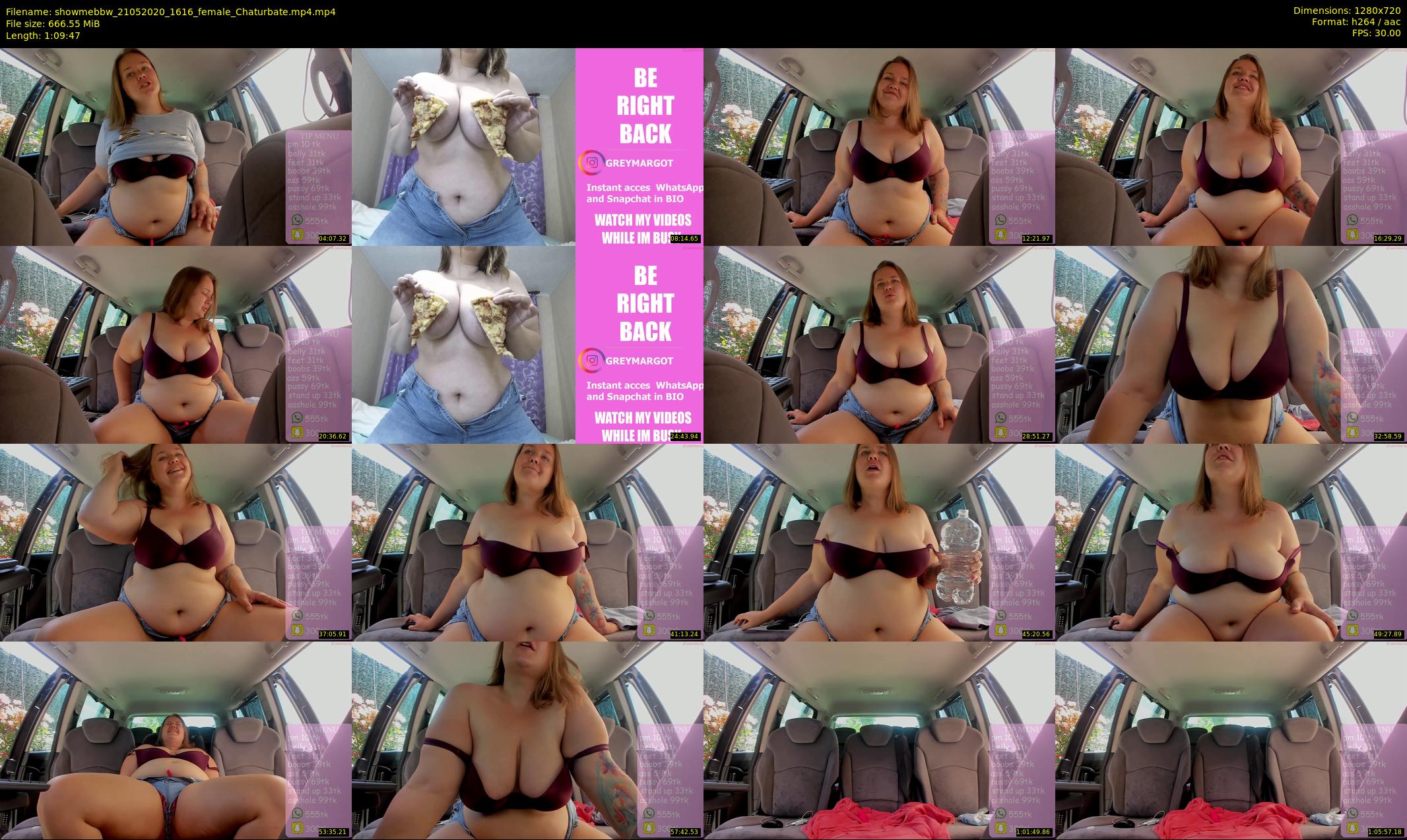 showmebbw — 70 minute Chaturbate female cam show recording, 720p, May 21, 2020