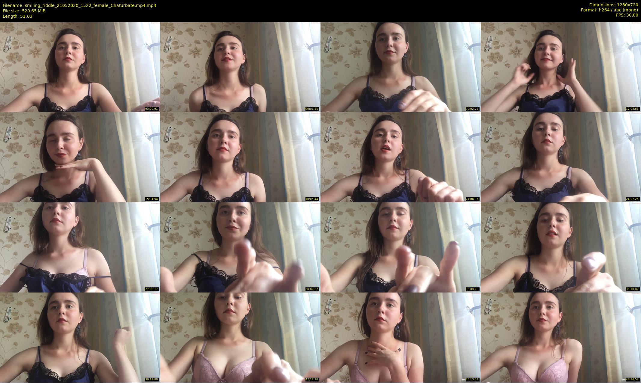 smiling_riddle — 52 minute Chaturbate female cam show recording, 720p, May 21, 2020