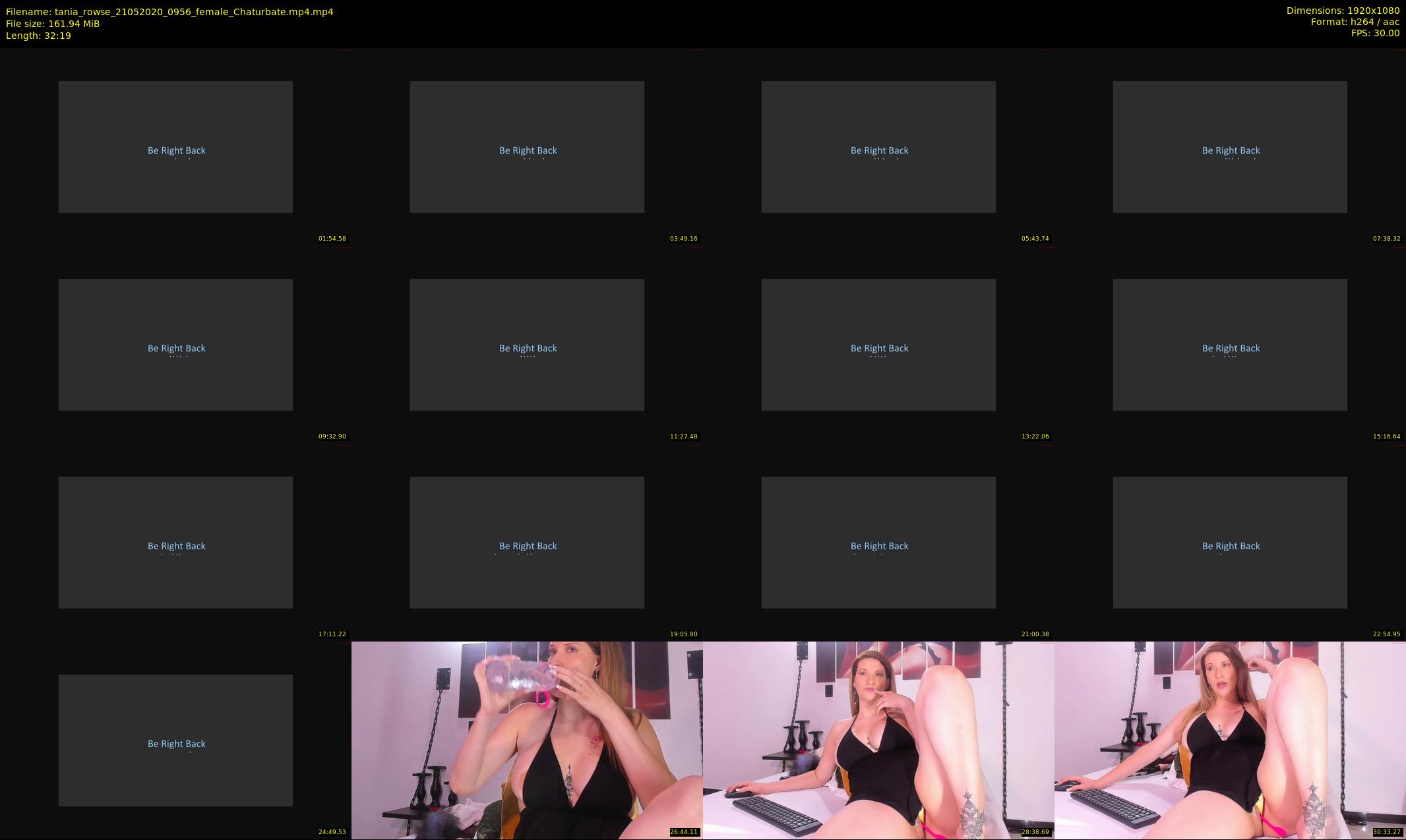 tania_rowse — 33 minute Chaturbate female cam show recording, 1080p, May 21, 2020
