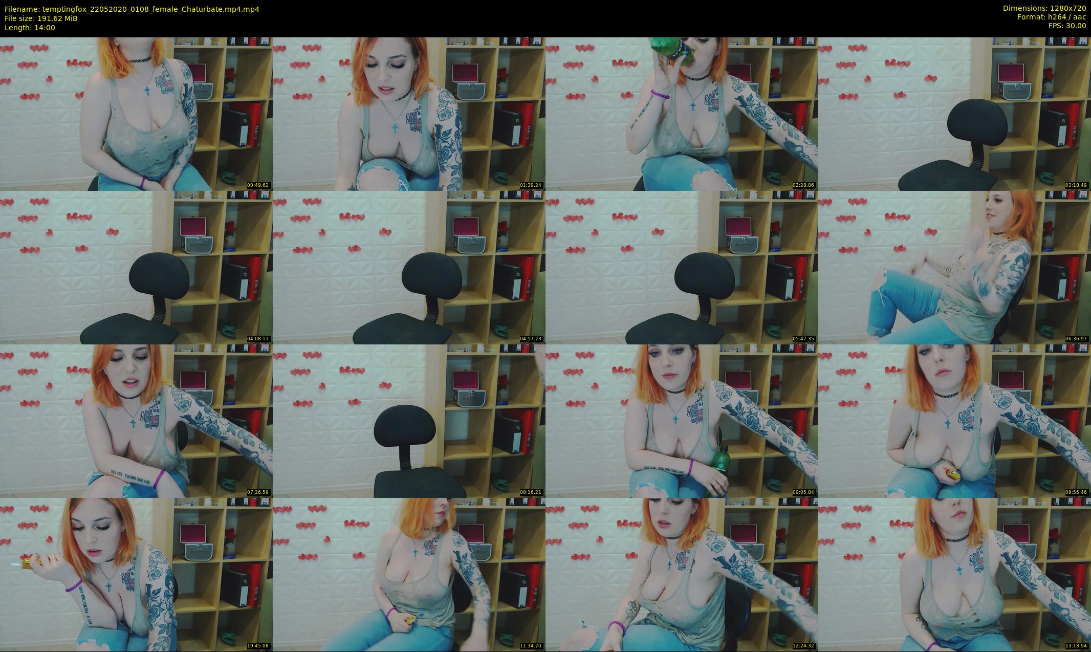 temptingfox — 14 minute Chaturbate female cam show recording, 720p, May 22, 2020