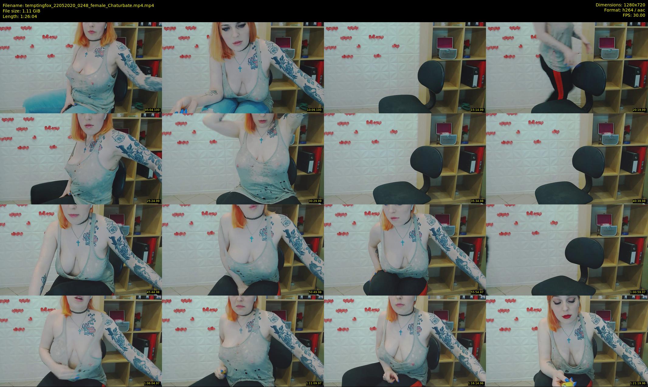 temptingfox — 87 minute Chaturbate female cam show recording, 720p, May 22, 2020