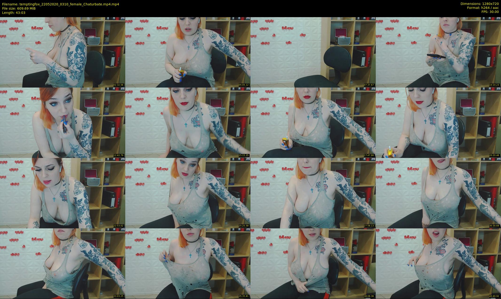 temptingfox — 44 minute Chaturbate female cam show recording, 720p, May 22, 2020