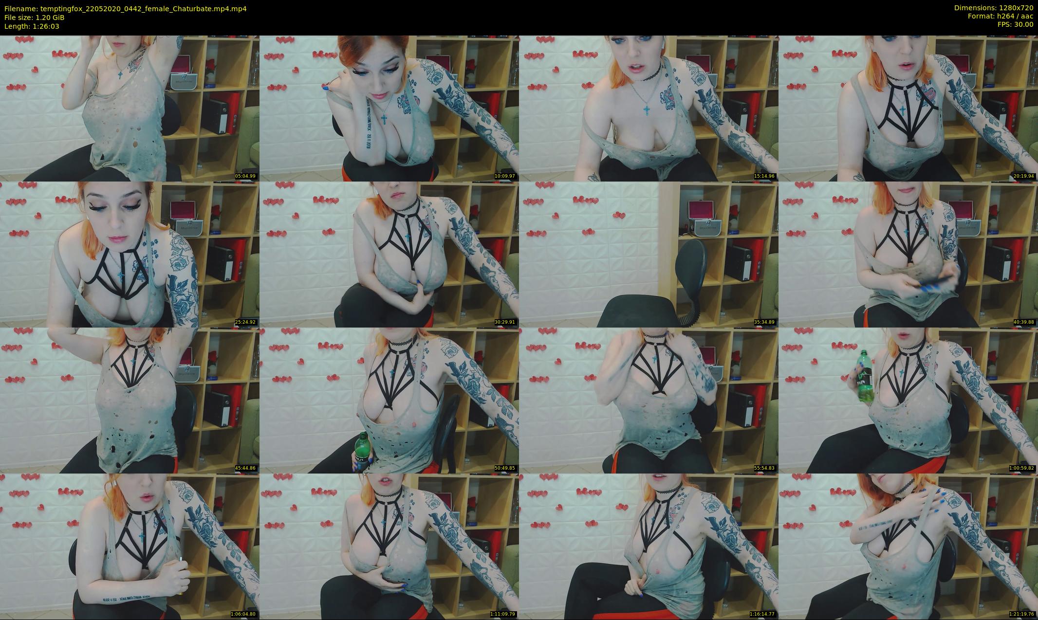 temptingfox — 87 minute Chaturbate female cam show recording, 720p, May 22, 2020