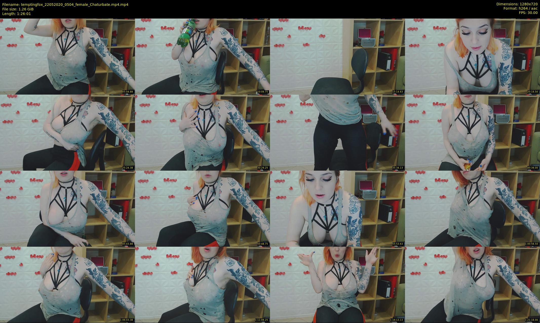 temptingfox — 87 minute Chaturbate female cam show recording, 720p, May 22, 2020