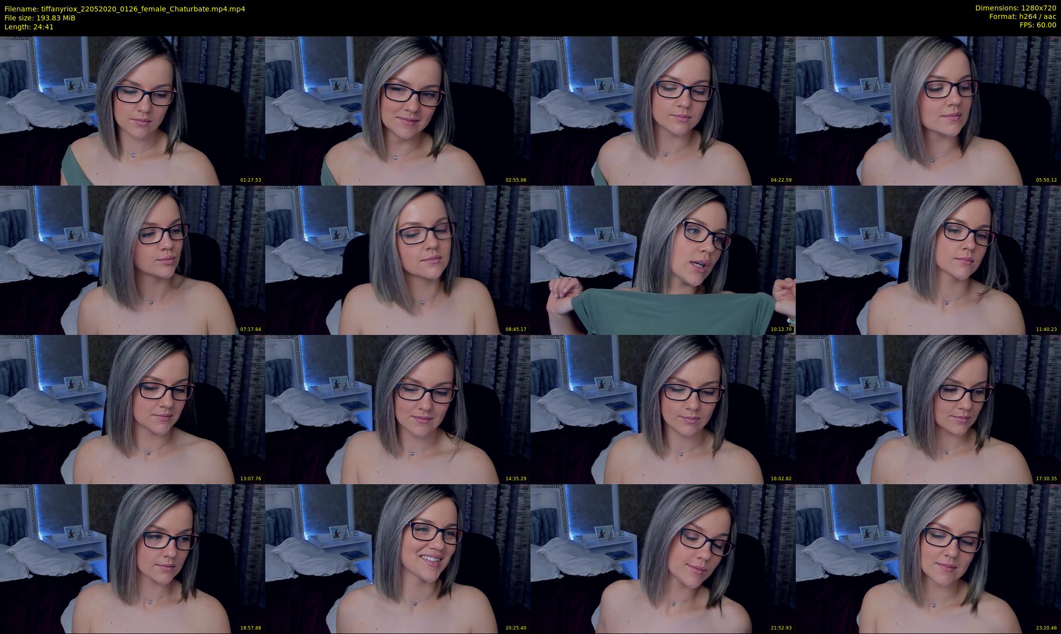 tiffanyriox — 25 minute Chaturbate female cam show recording, 720p, May 22, 2020
