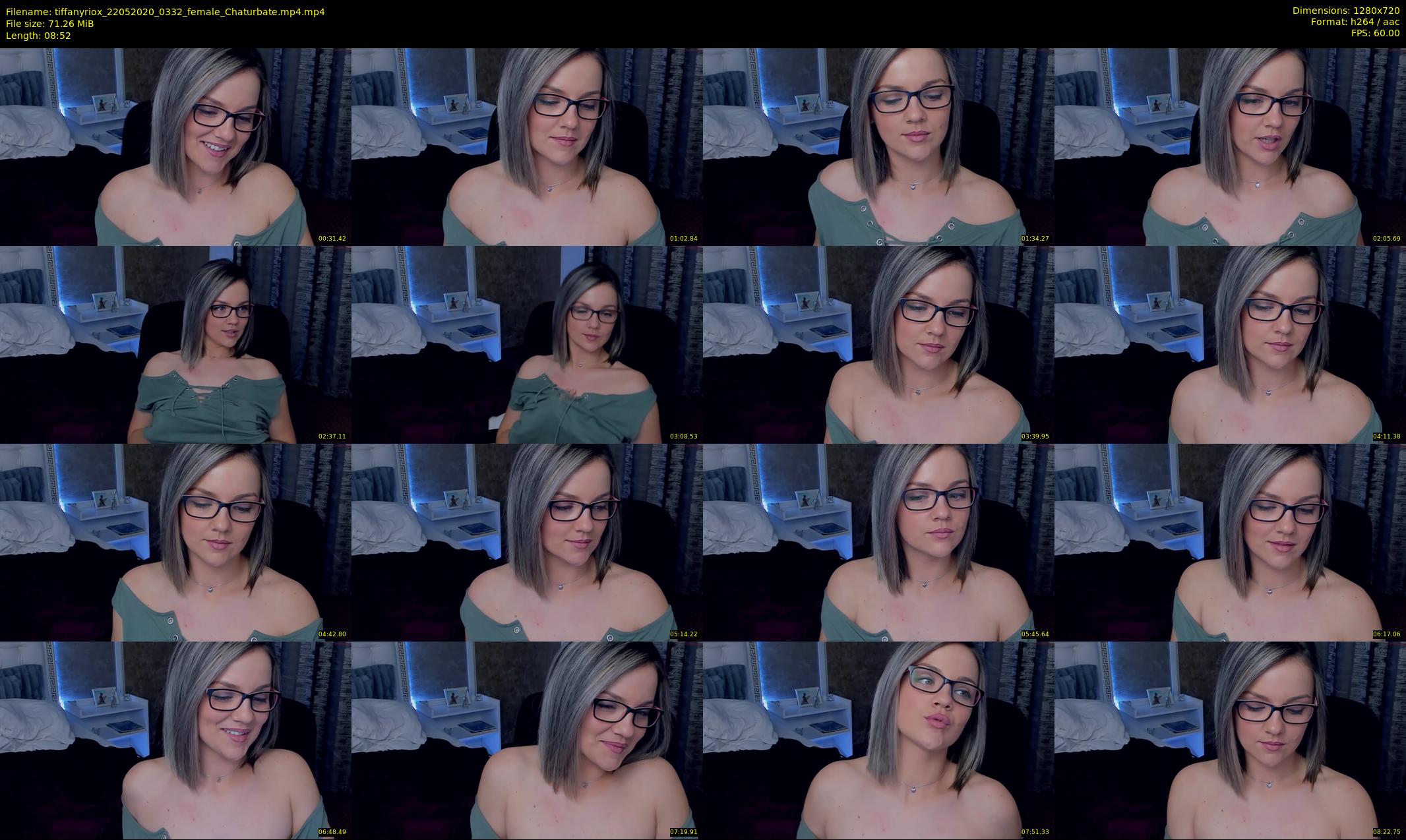 tiffanyriox — 9 minute Chaturbate female cam show recording, 720p, May 22, 2020