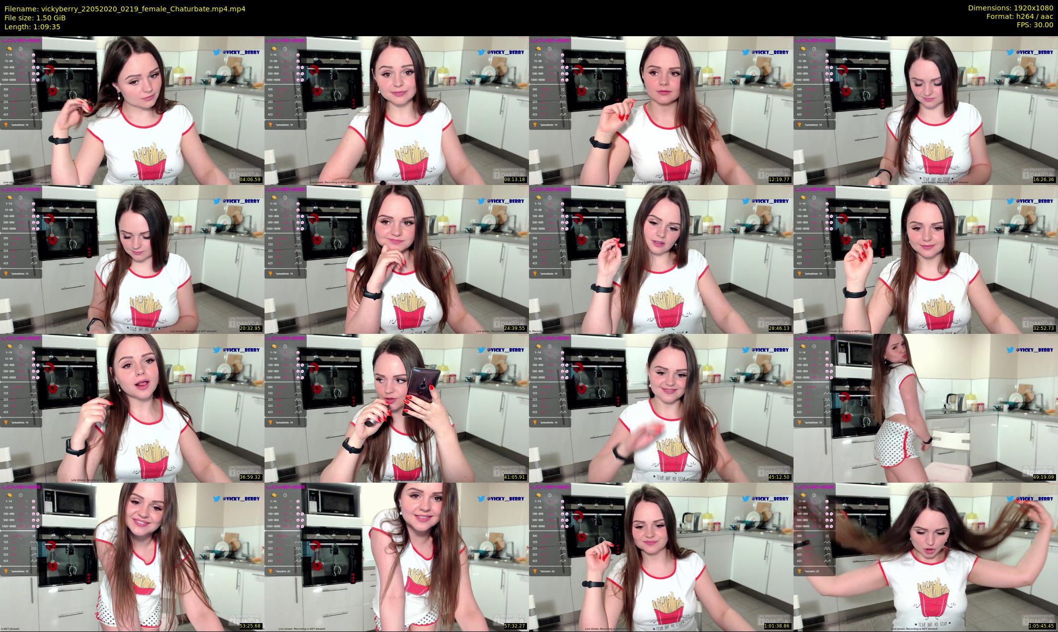 vickyberry — 70 minute Chaturbate female cam show recording, 1080p, May 22, 2020