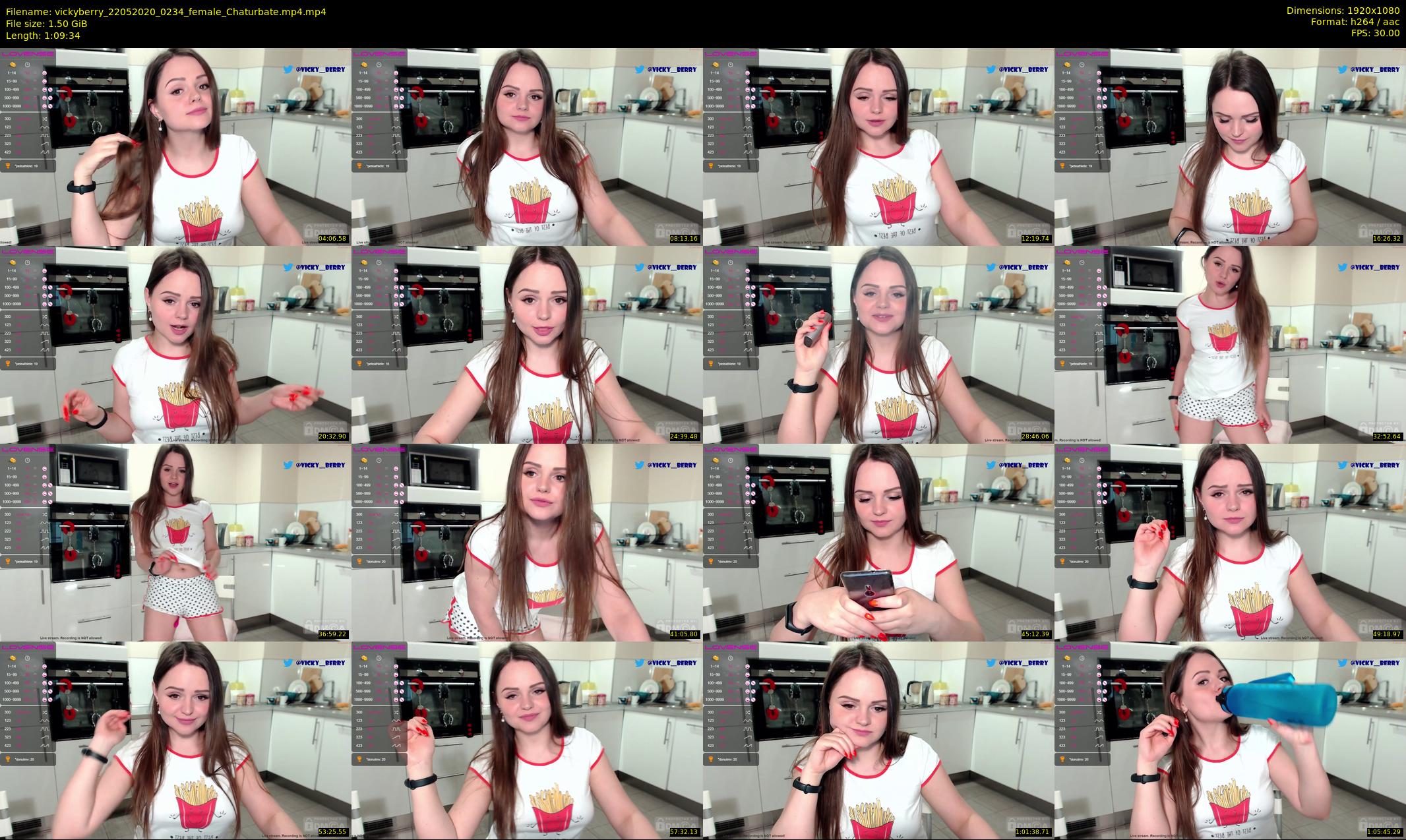 vickyberry — 70 minute Chaturbate female cam show recording, 1080p, May 22, 2020