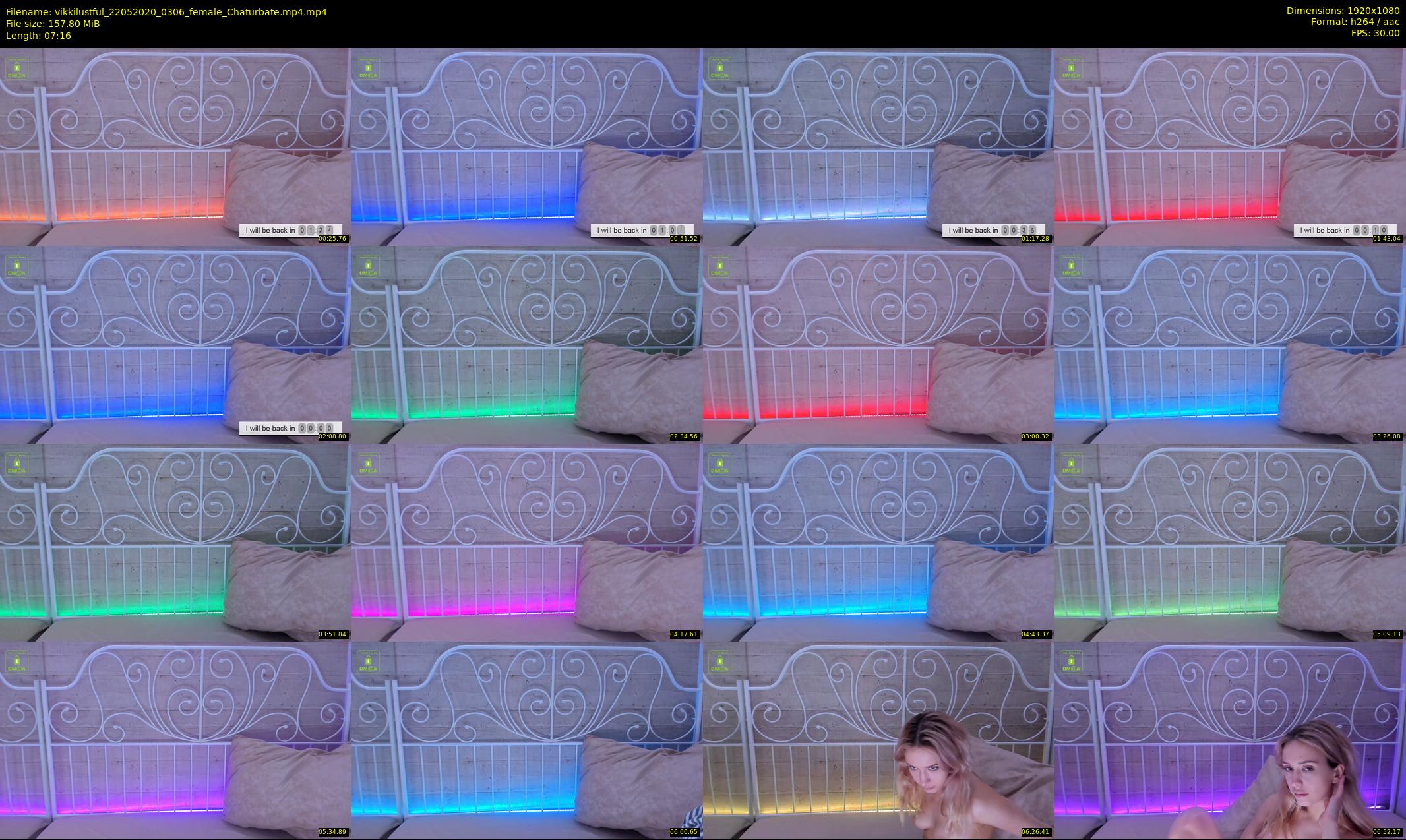 vikkilustful — 8 minute Chaturbate female cam show recording, 1080p, May 22, 2020