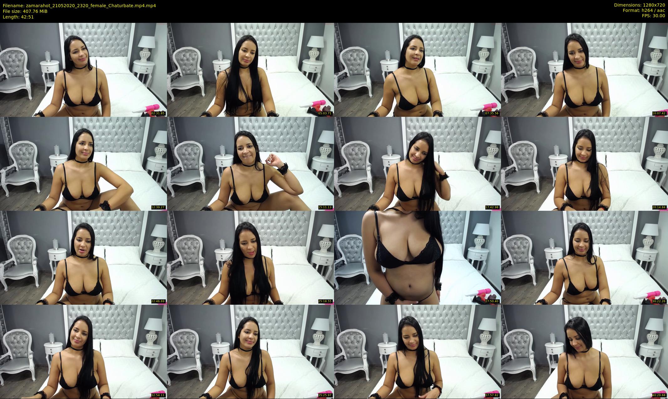 zamarahot — 43 minute Chaturbate female cam show recording, 720p, May 21, 2020