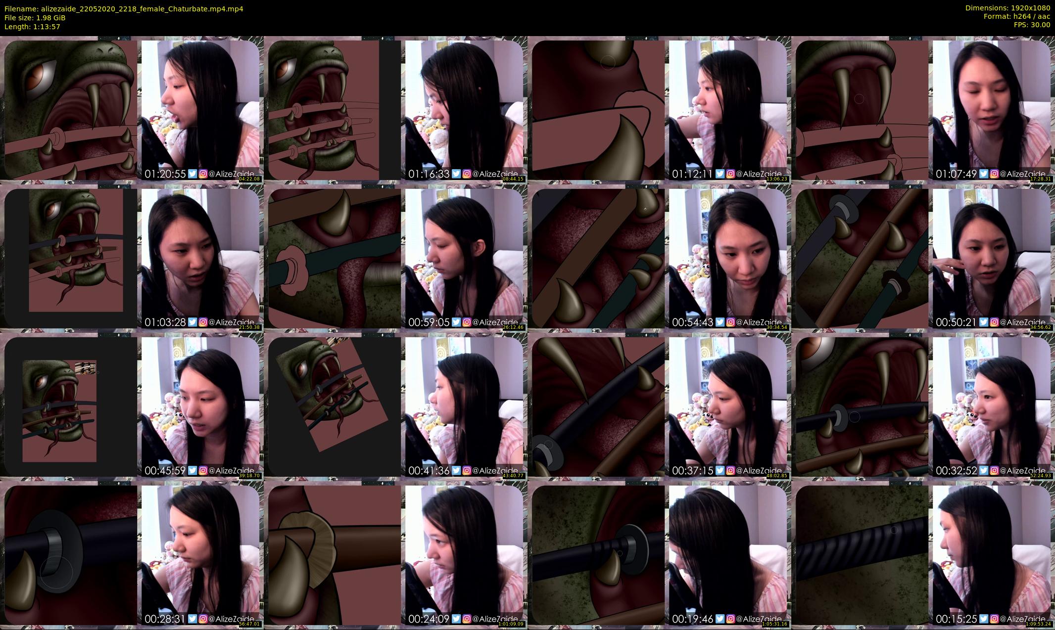 alizezaide — 74 minute Chaturbate female cam show recording, 1080p, May 22, 2020