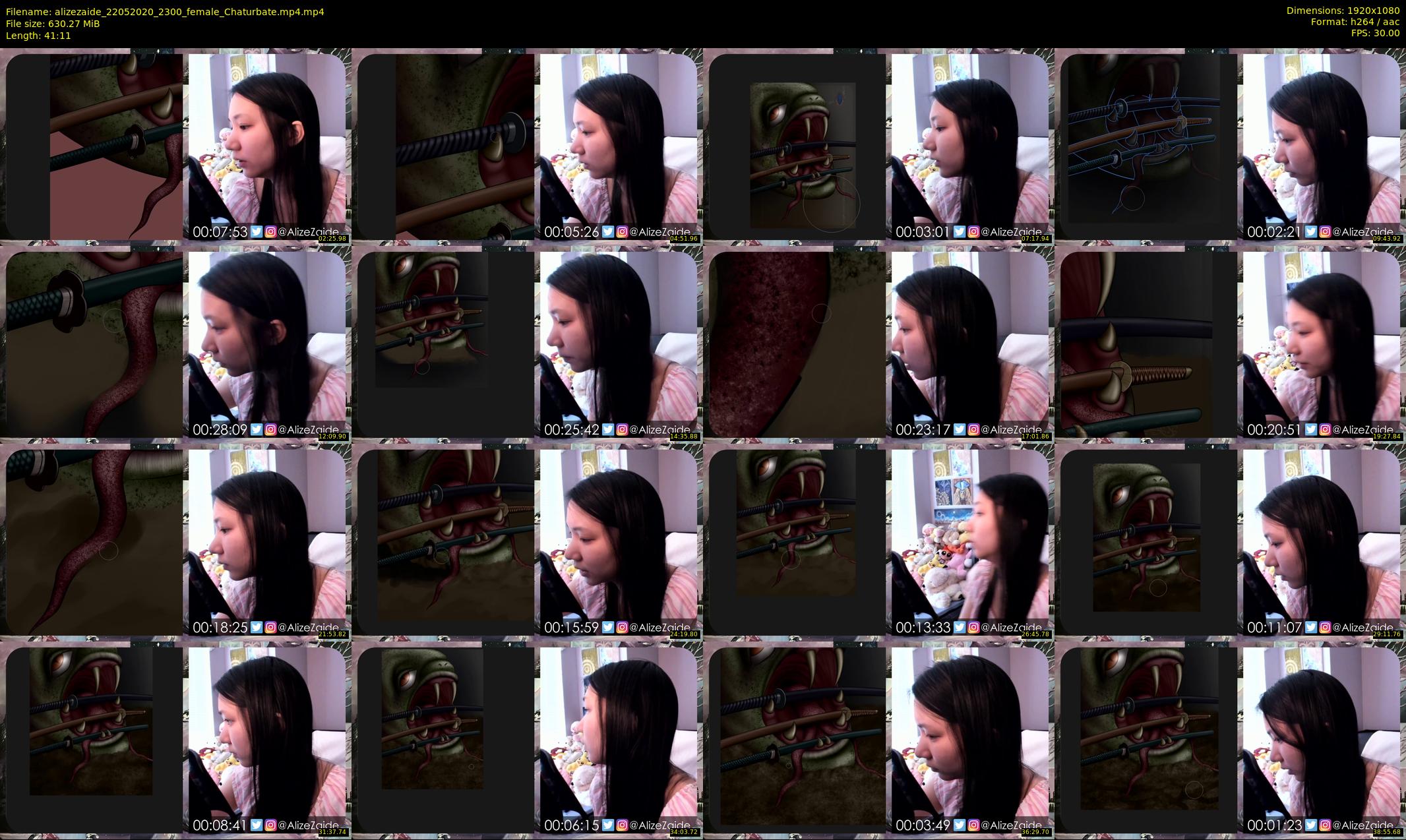 alizezaide — 42 minute Chaturbate female cam show recording, 1080p, May 22, 2020