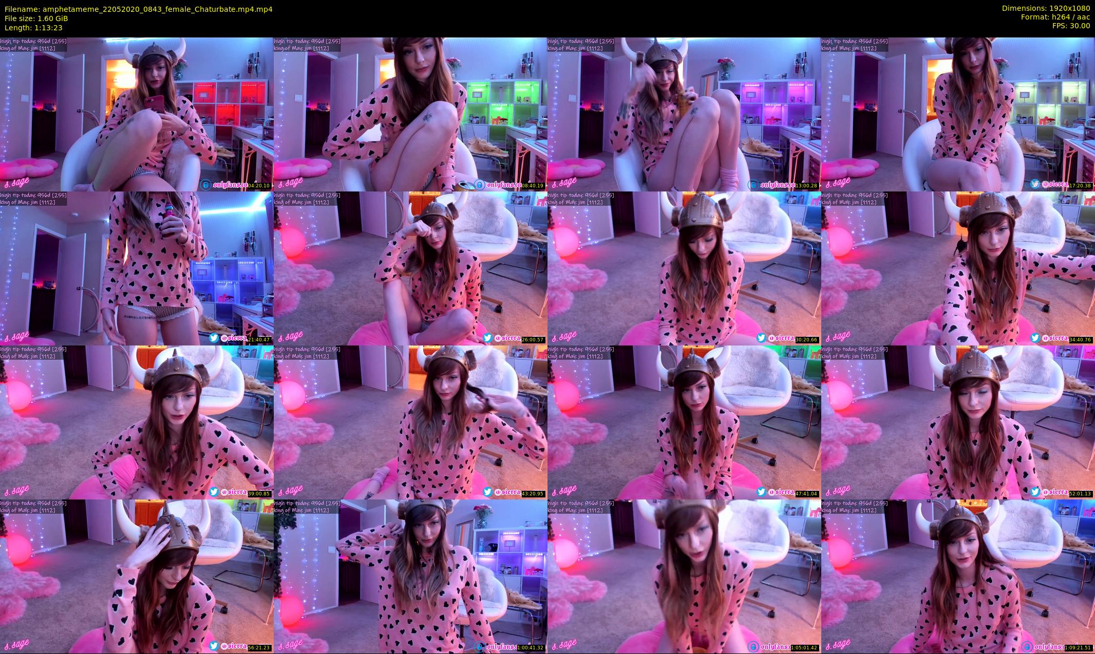 amphetameme — 74 minute Chaturbate female cam show recording, 1080p, May 22, 2020