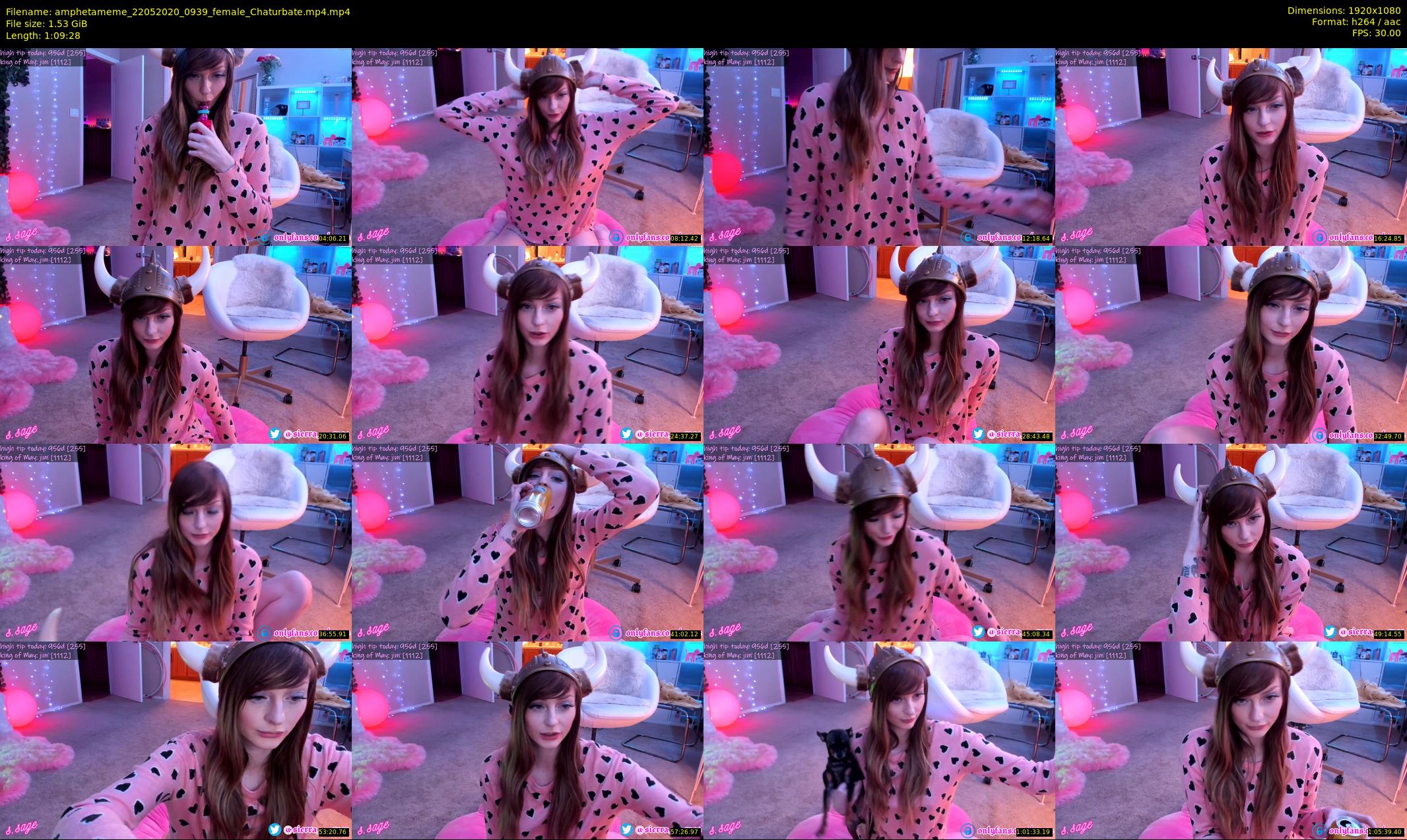 amphetameme — 70 minute Chaturbate female cam show recording, 1080p, May 22, 2020