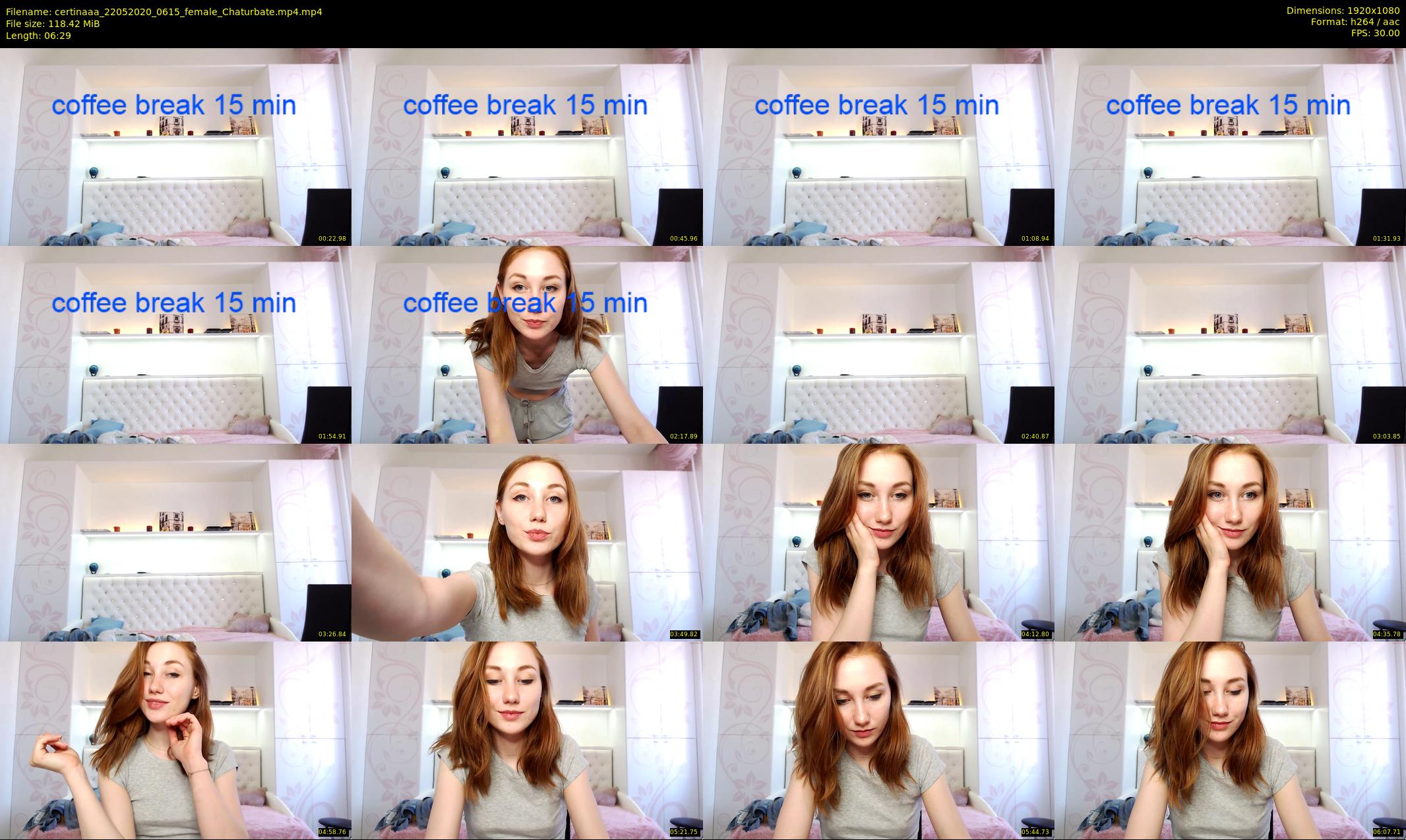 certinaaa — 7 minute Chaturbate female cam show recording, 1080p, May 22, 2020