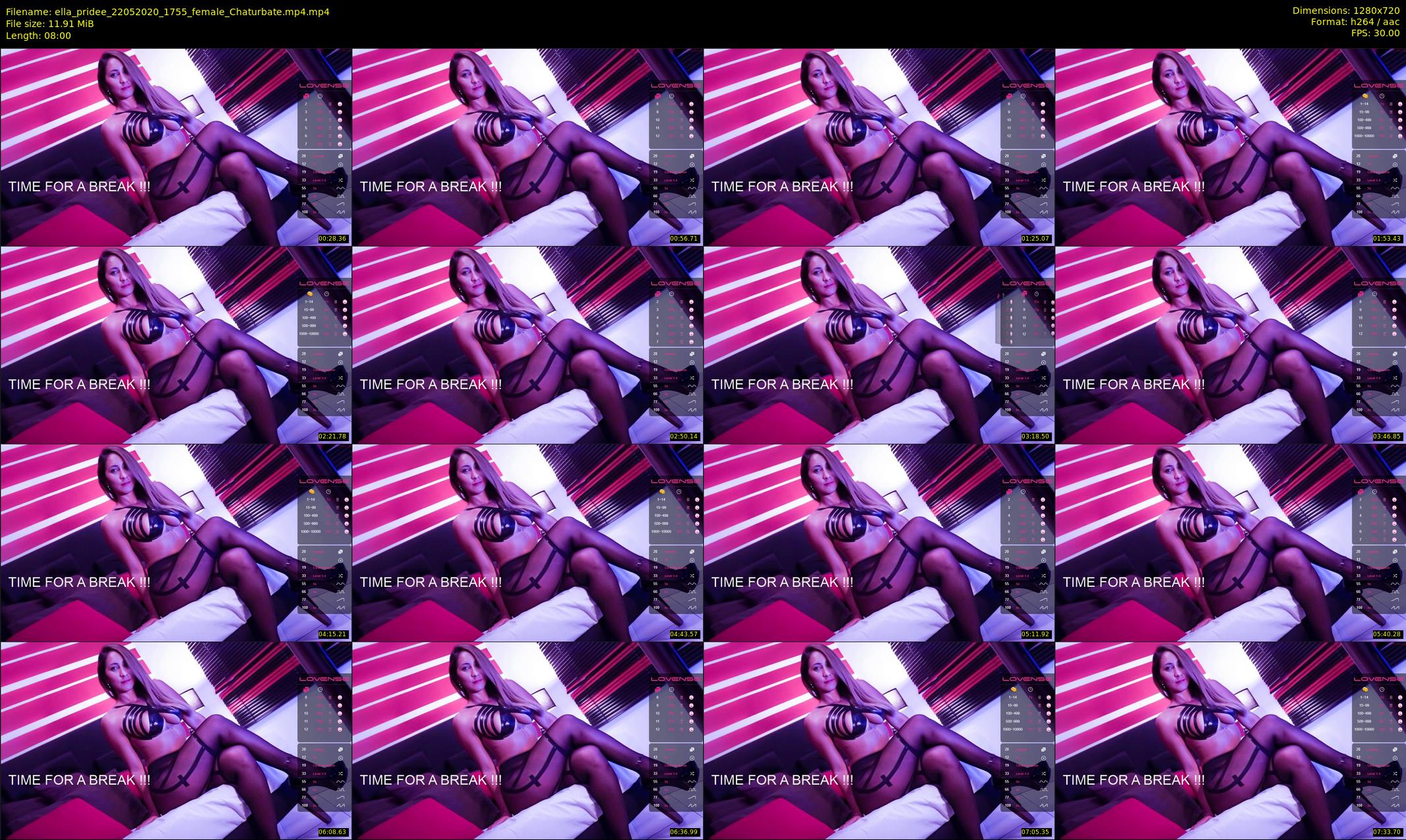 ella_pridee — 8 minute Chaturbate female cam show recording, 720p, May 22, 2020