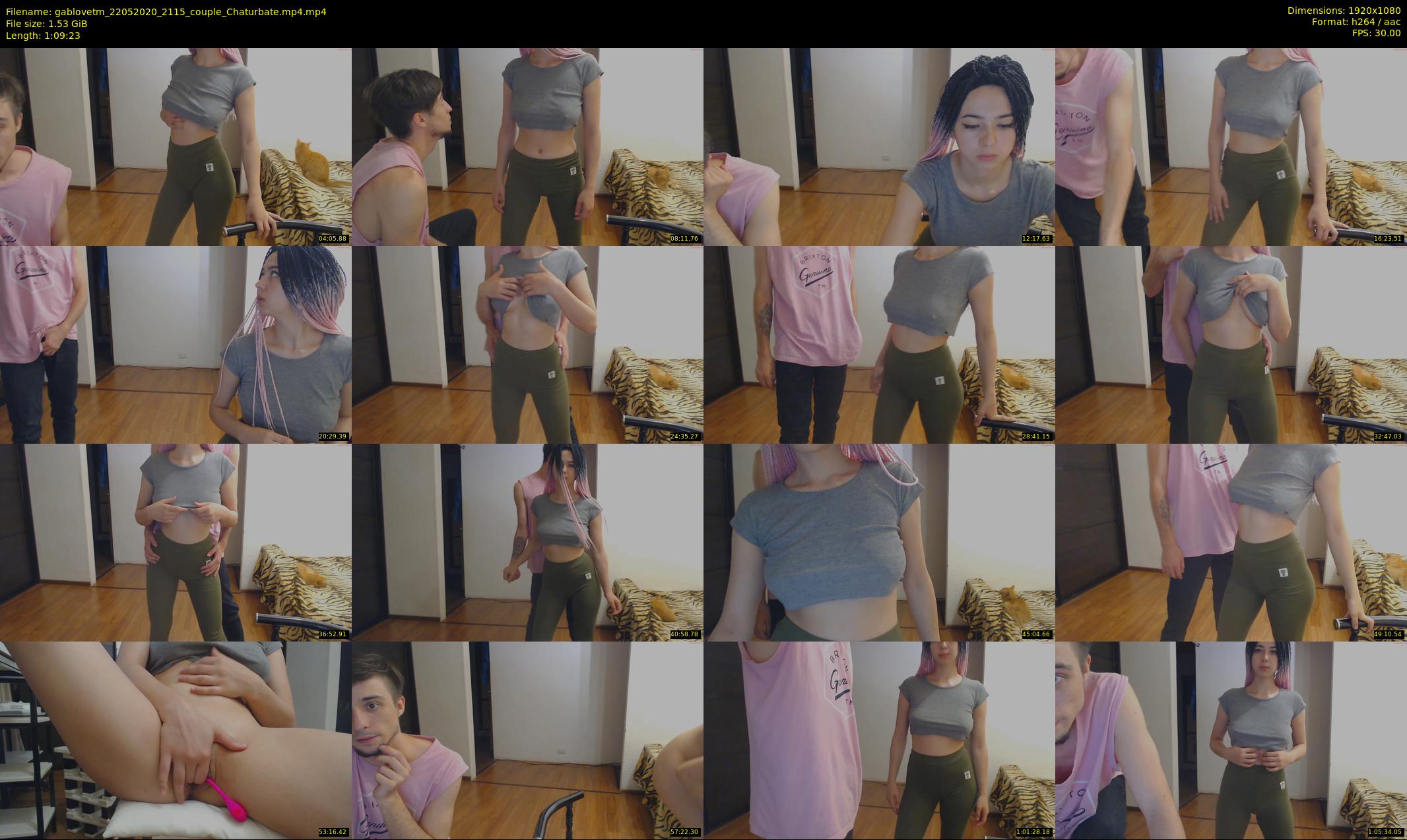 gablovetm — 70 minute Chaturbate couple cam show recording, 1080p, May 22, 2020