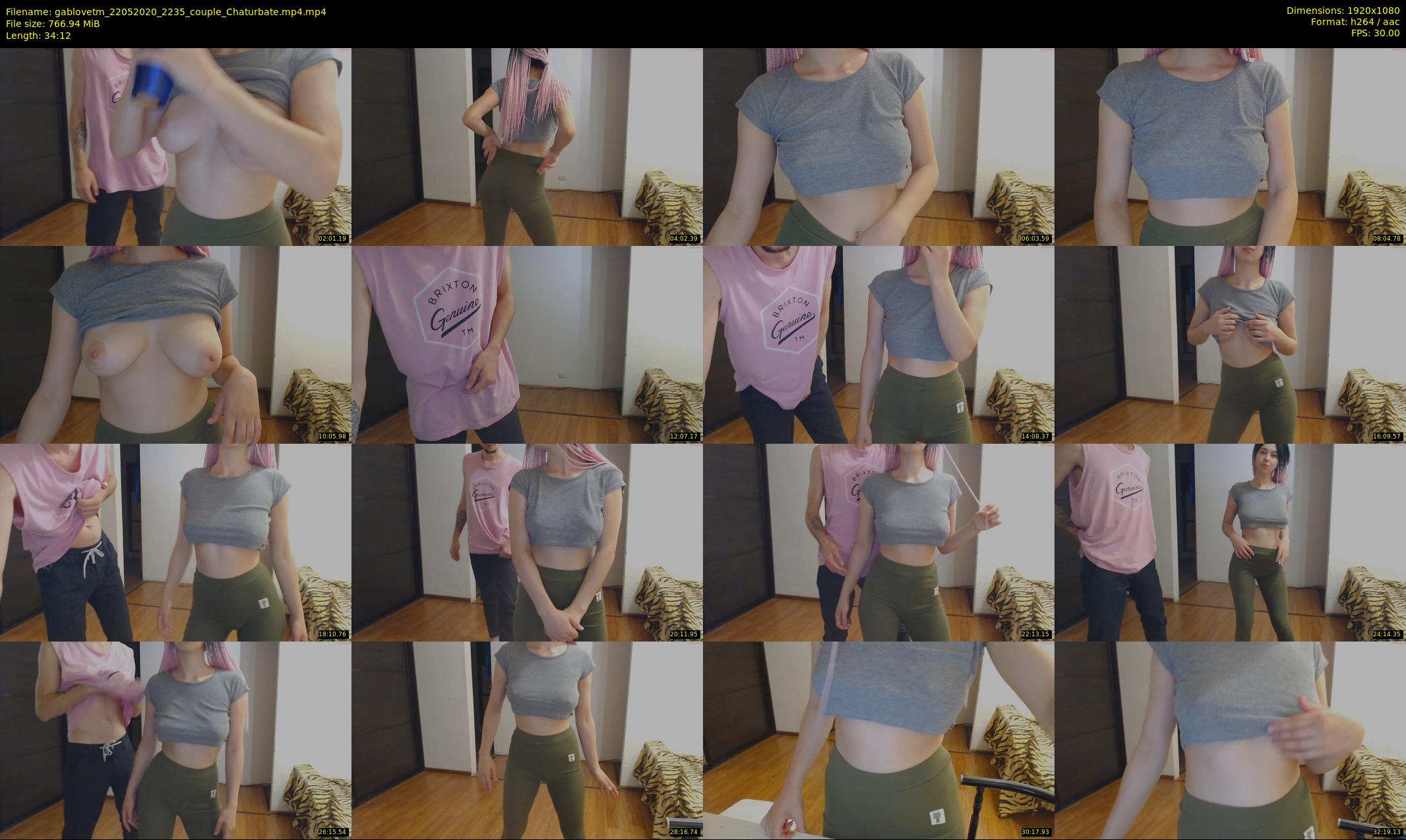 gablovetm — 35 minute Chaturbate couple cam show recording, 1080p, May 22, 2020