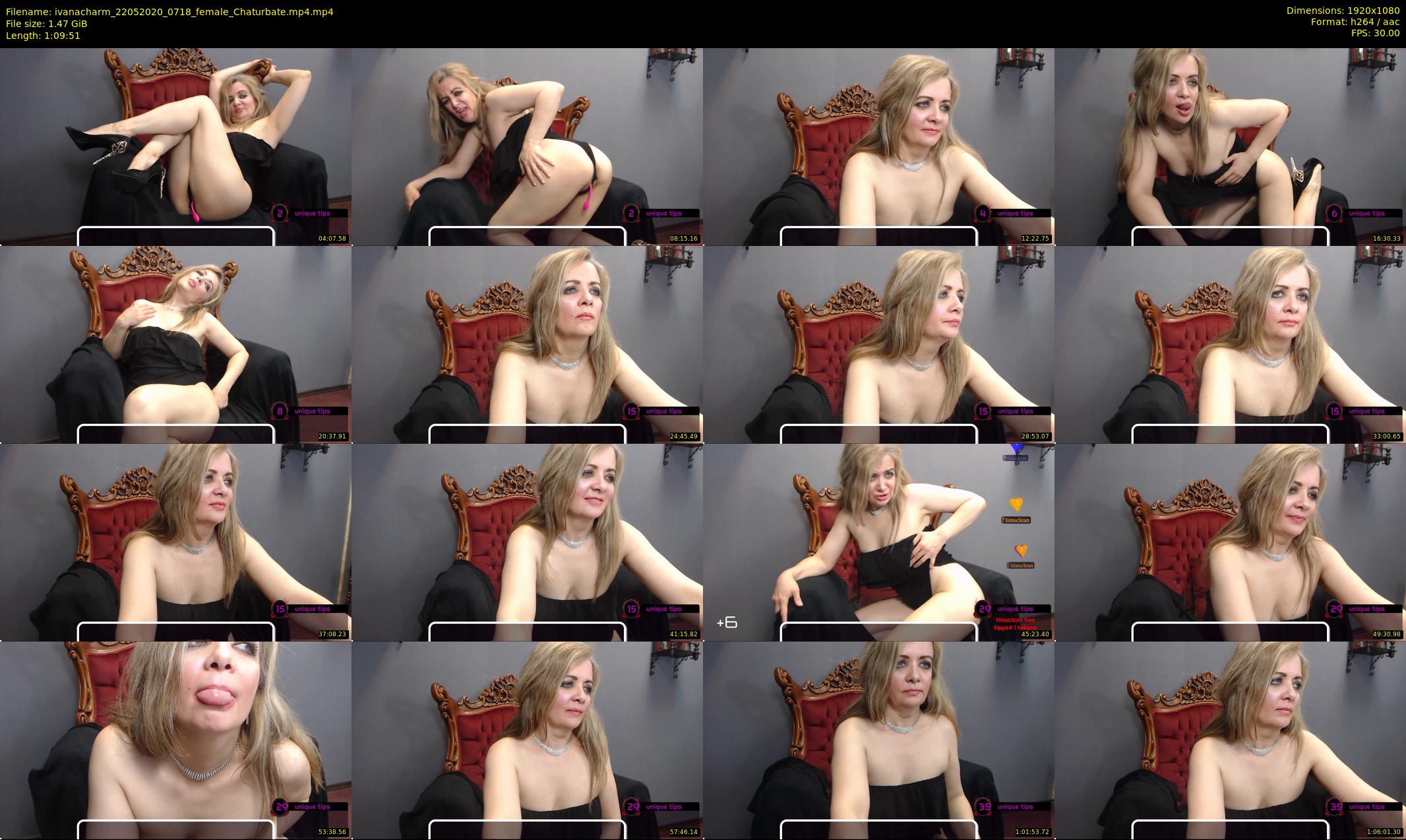 ivanacharm — 70 minute Chaturbate female cam show recording, 1080p, May 22, 2020