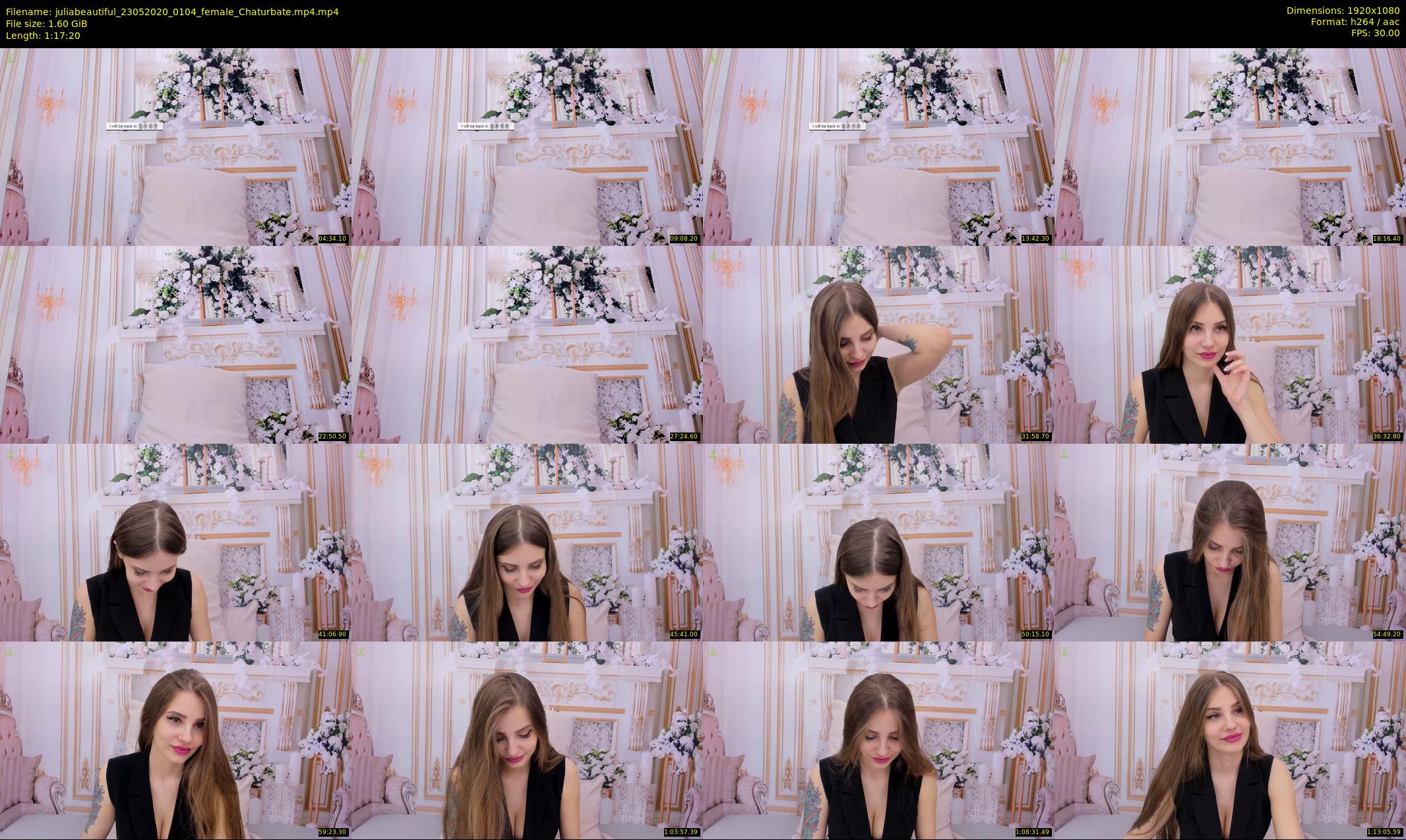 juliabeautiful — 78 minute Chaturbate female cam show recording, 1080p, May 23, 2020