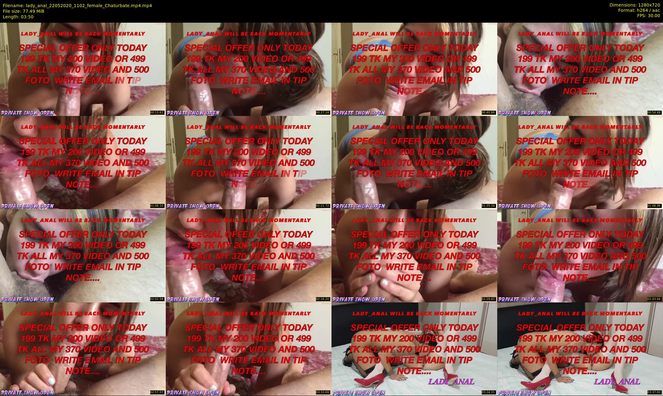 lady_anal — 4 minute Chaturbate female cam show recording, 720p, May 22, 2020