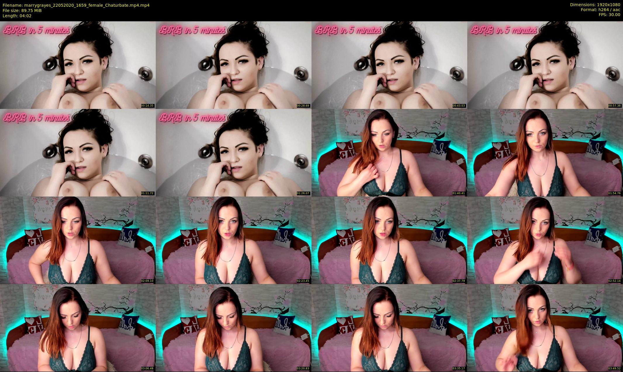 marrygrayes — 5 minute Chaturbate female cam show recording, 1080p, May 22, 2020