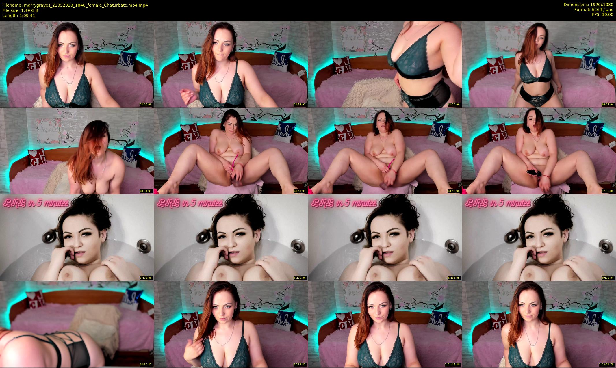 marrygrayes — 70 minute Chaturbate female cam show recording, 1080p, May 22, 2020