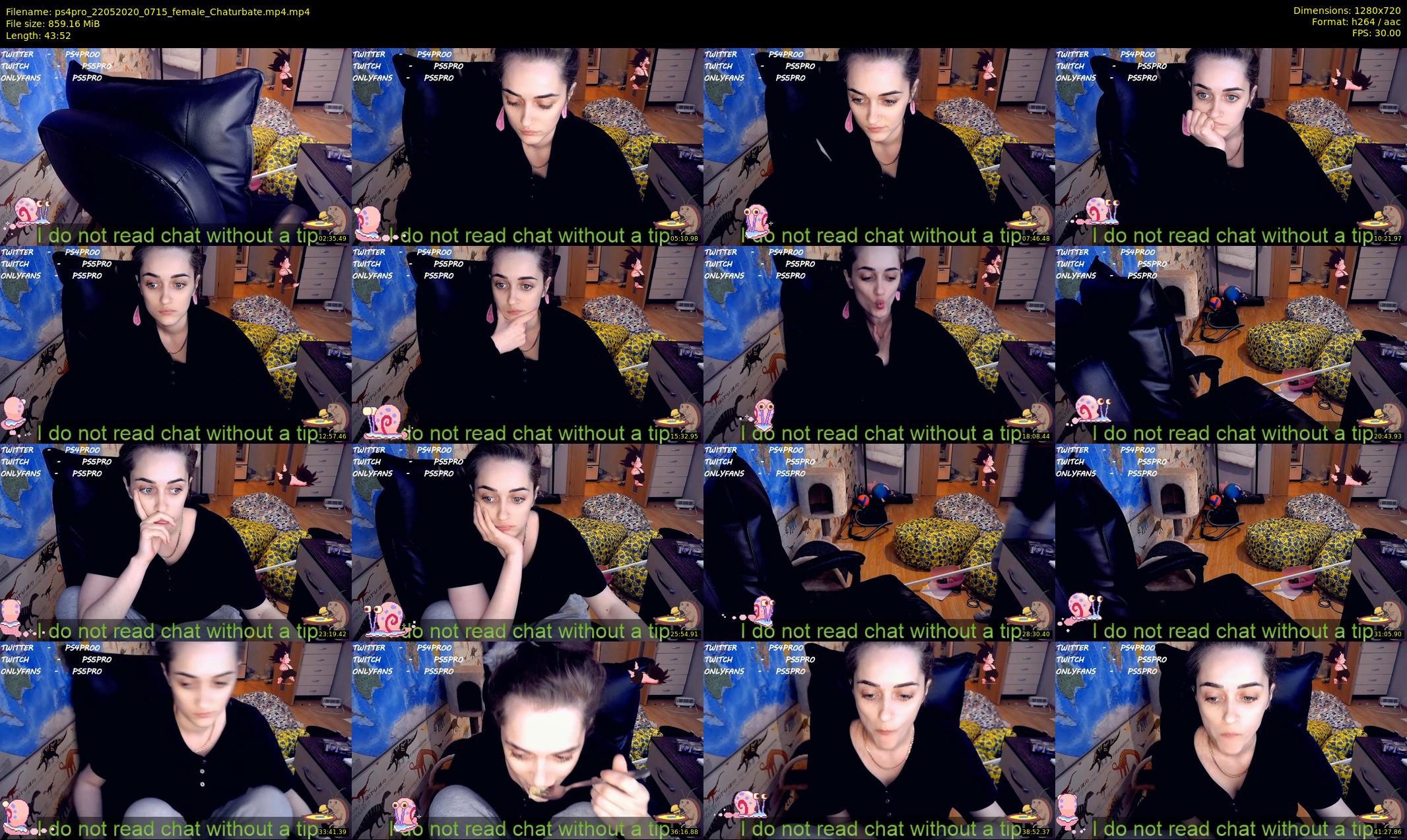 ps4pro — 44 minute Chaturbate female cam show recording, 720p, May 22, 2020