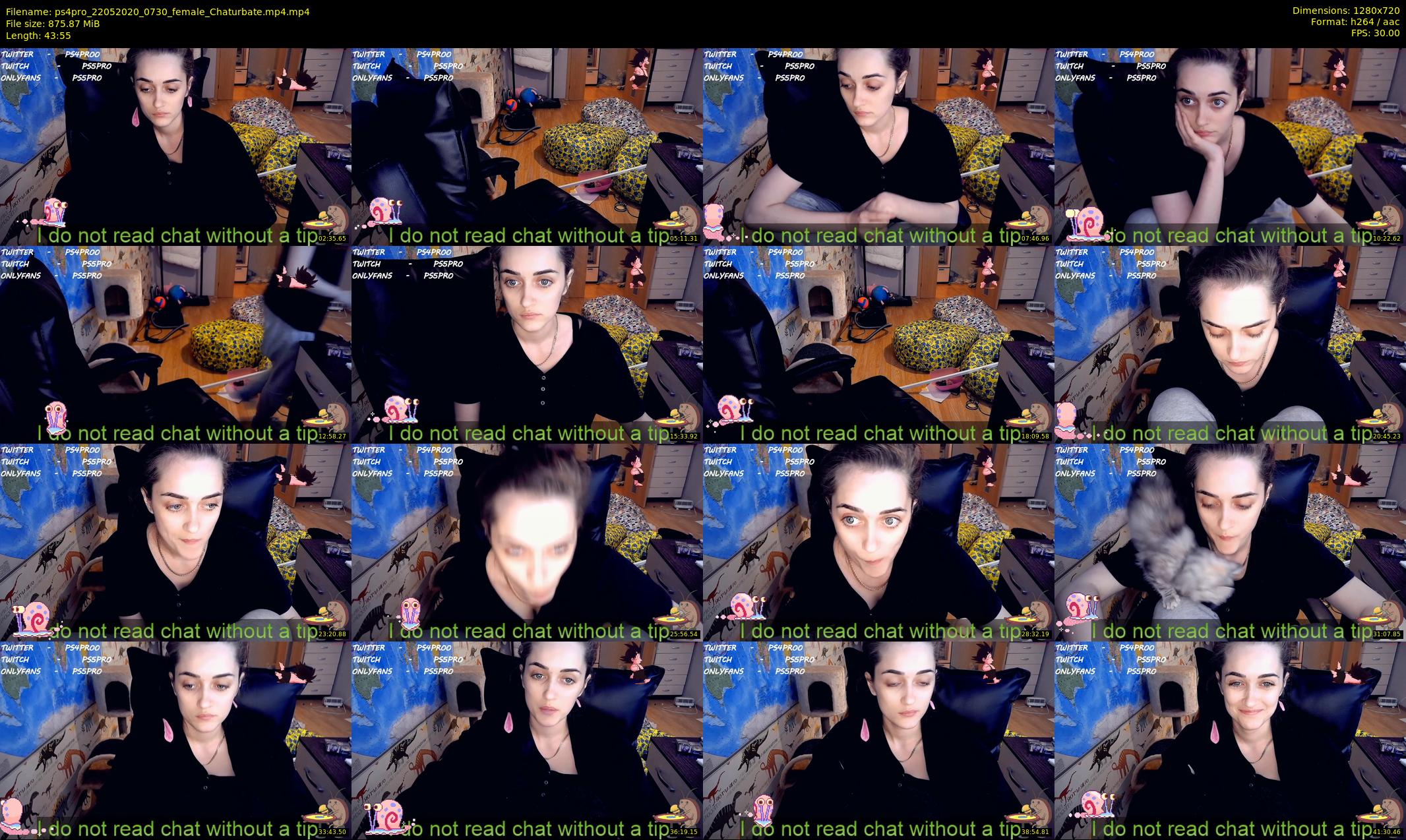 ps4pro — 44 minute Chaturbate female cam show recording, 720p, May 22, 2020