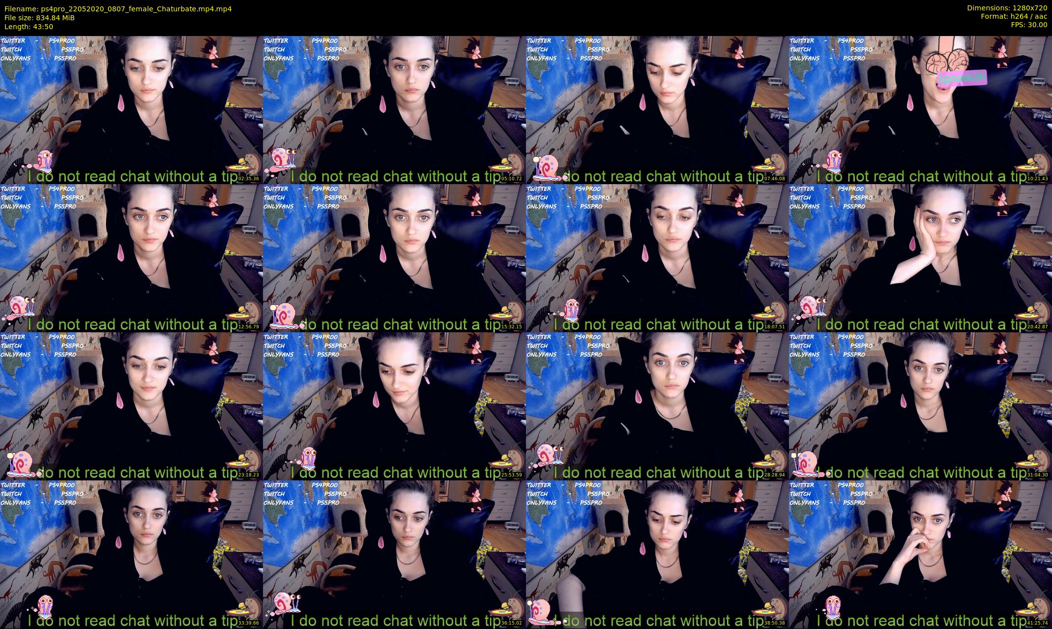 ps4pro — 44 minute Chaturbate female cam show recording, 720p, May 22, 2020